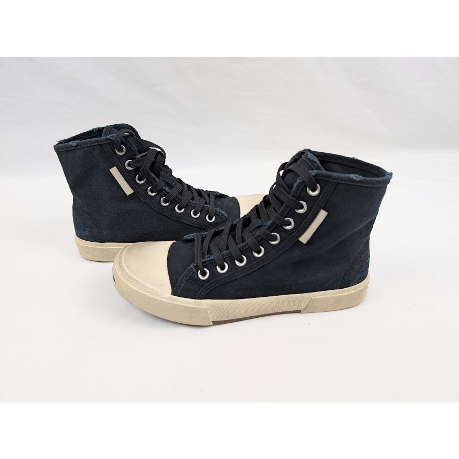 Balenciaga o1rshd1 Paris High-Top Sneakers in Black/White Size US 10 / EU 43 - 10 Thumbnail