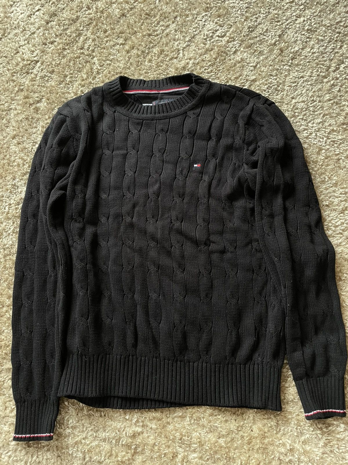 Tommy Hilfiger × Vintage Vintage Tommy Hilfiger Cable Knit Sweatshirt Size US M / EU 48-50 / 2 - 3 Thumbnail