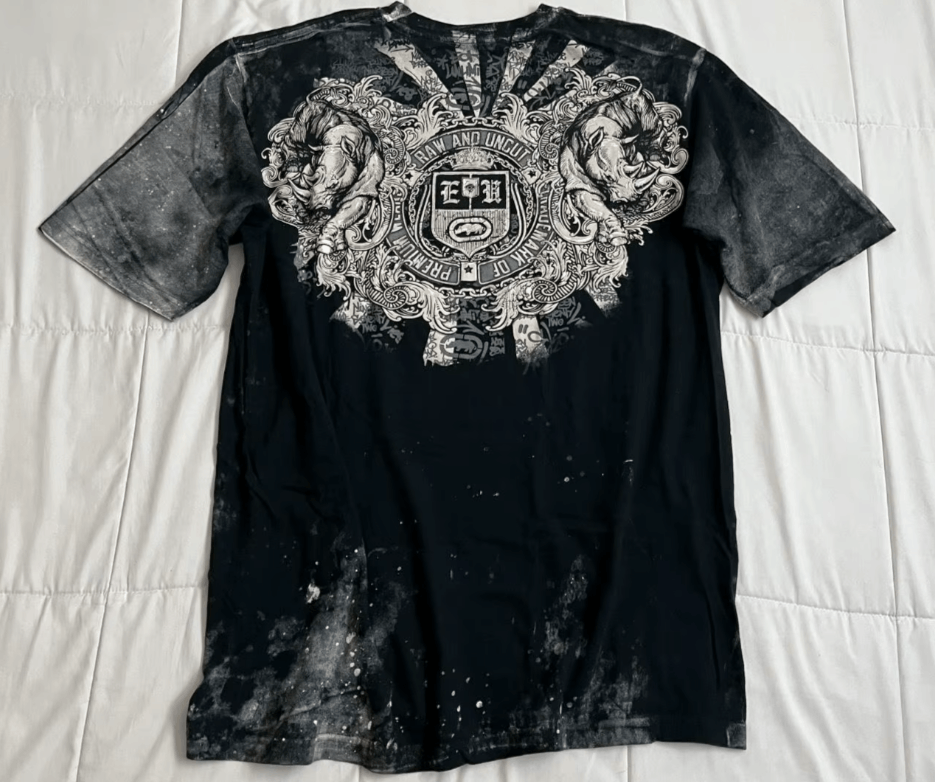 Japanese Brand Print Washed Cotton T Shirt Size US L / EU 52-54 / 3 - 8 Thumbnail