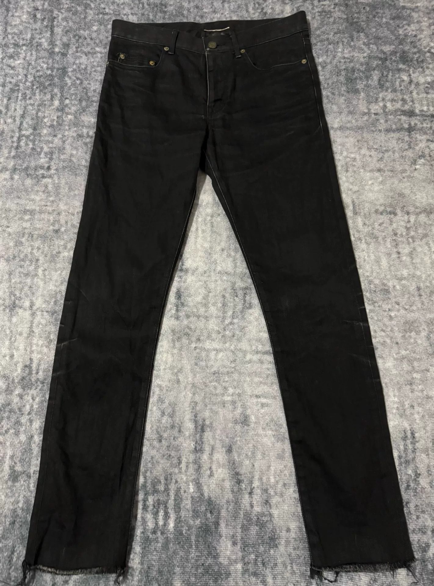 Saint Laurent Paris Saint Laurent Distressed Black Jeans Size US 30 / EU 46 - 1 Thumbnail