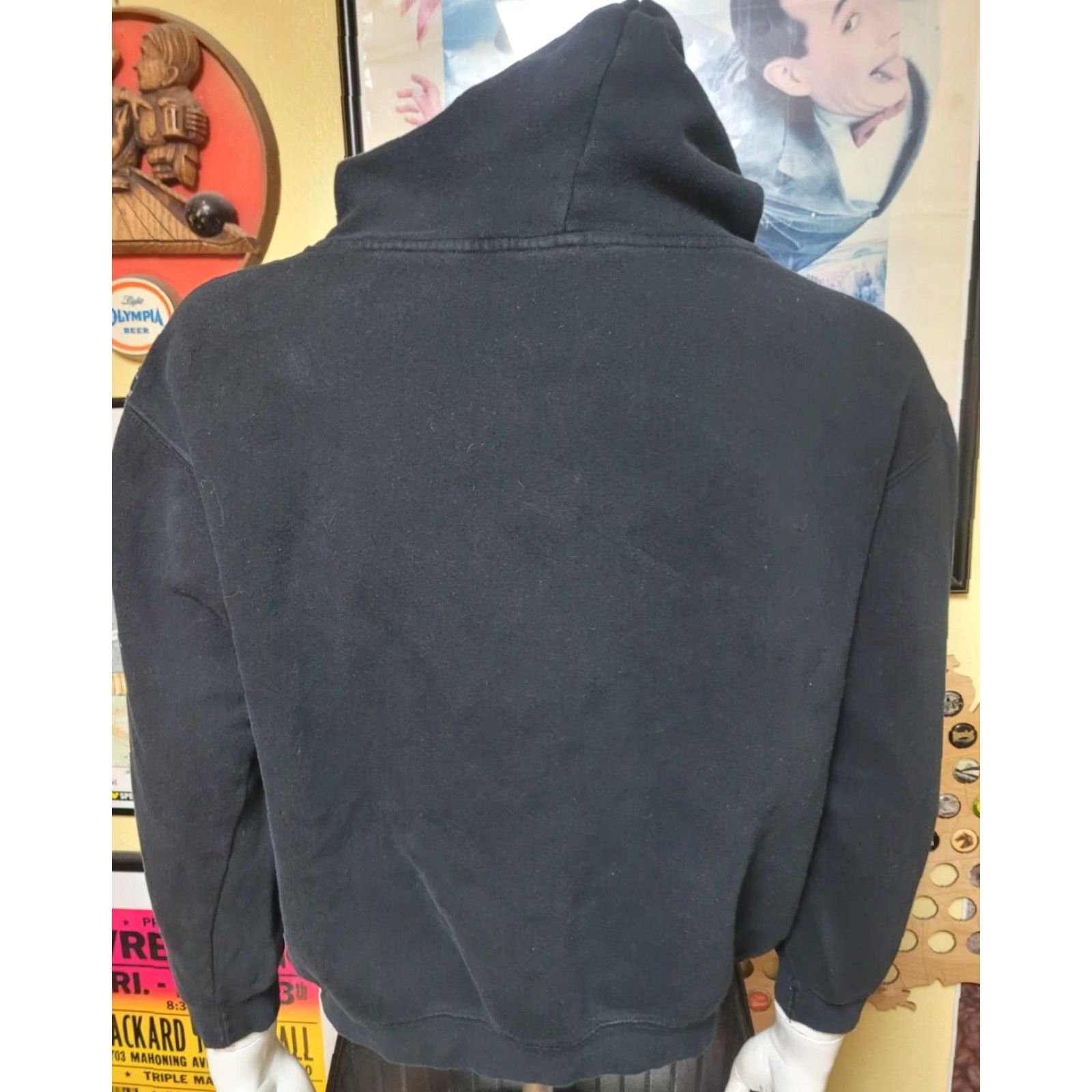 Vintage VTG Pink Floyd Band Digital Wordmark Pullover Hoodie Sweatshirt Small Mens Hoodie Pullover Black Cotton Blend Long Sleeve Music Hooded Size US S / EU 44-46 / 1 - 4 Thumbnail