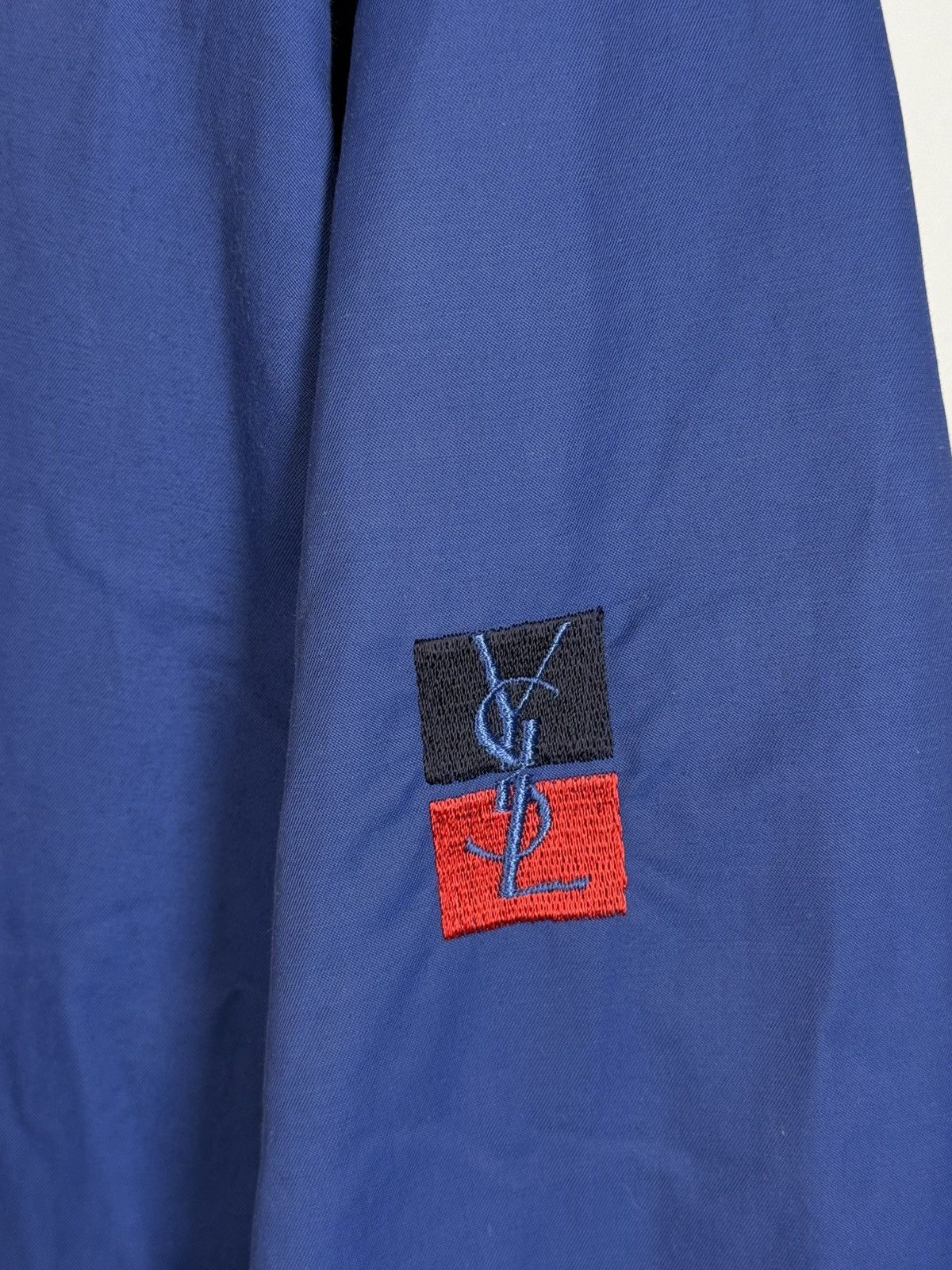 Yves Saint Laurent Autumn YSL Jacket Blue YSL Coat Zip Up Collar Vintage Size US L / EU 52-54 / 3 - 3 Thumbnail