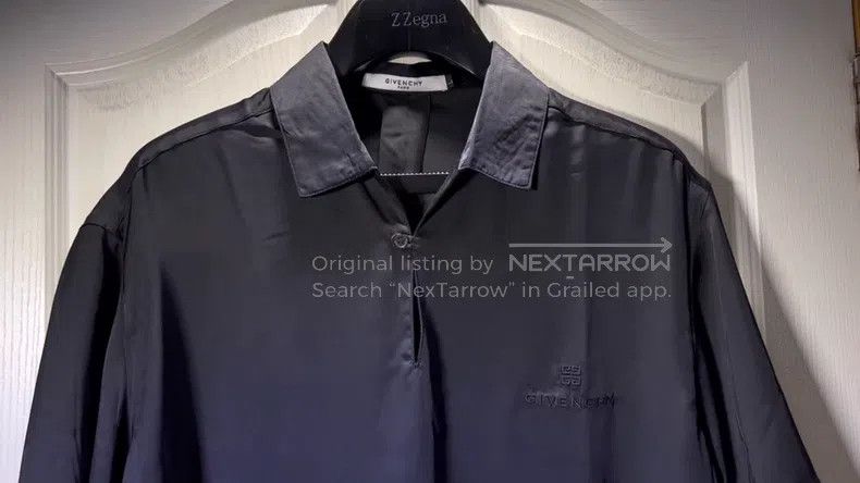 Givenchy Givenchy Men's tencel blend turn-down collar short-sleeve Size US L / EU 52-54 / 3 - 1 Thumbnail