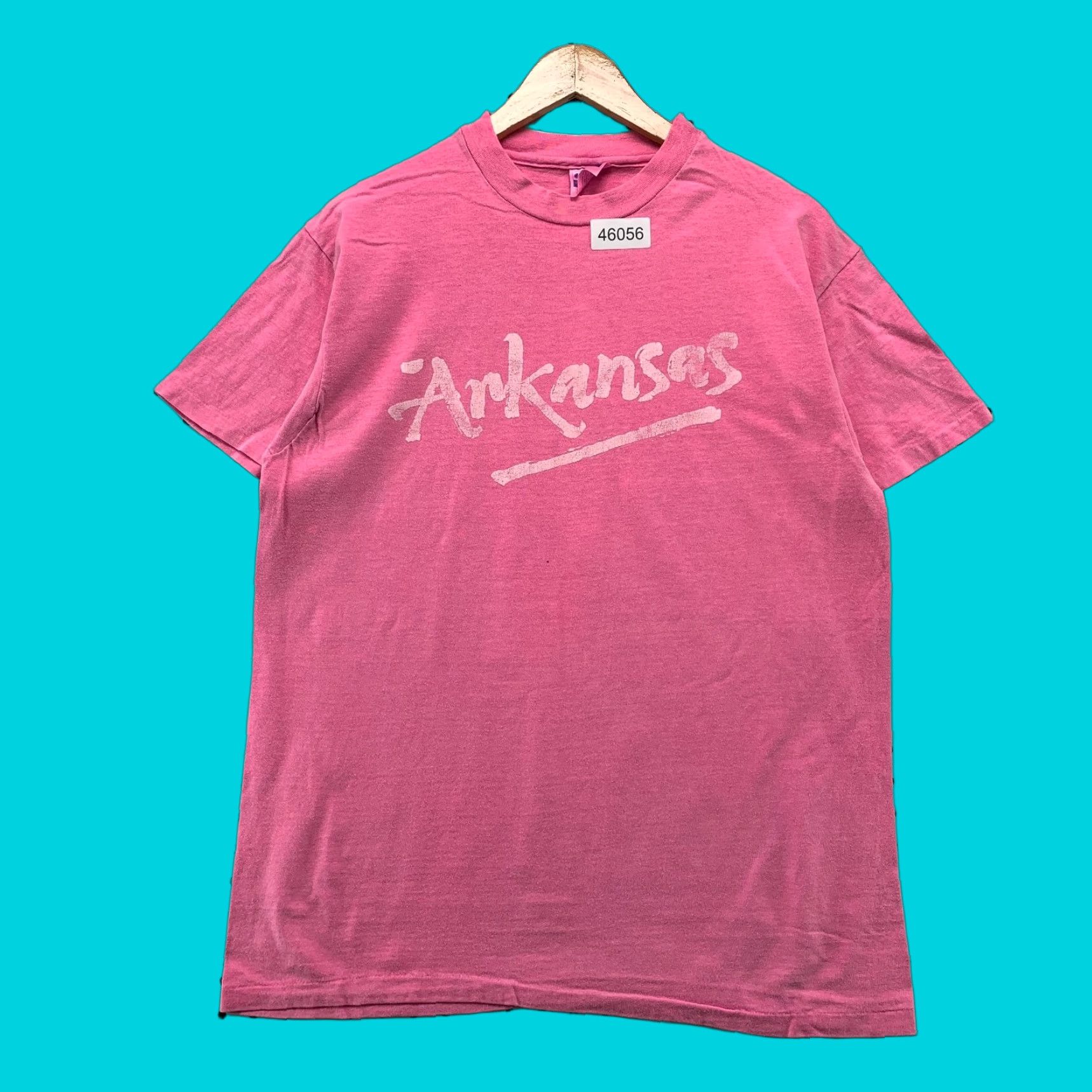 Hanes VINTAGE Arkansas Hanes Beefy-T Shirt Mens L Pink USA 80s 1990s Short Sleeve Crew Neck Cotton Graphic Print Size US L / EU 52-54 / 3 - 1 Thumbnail
