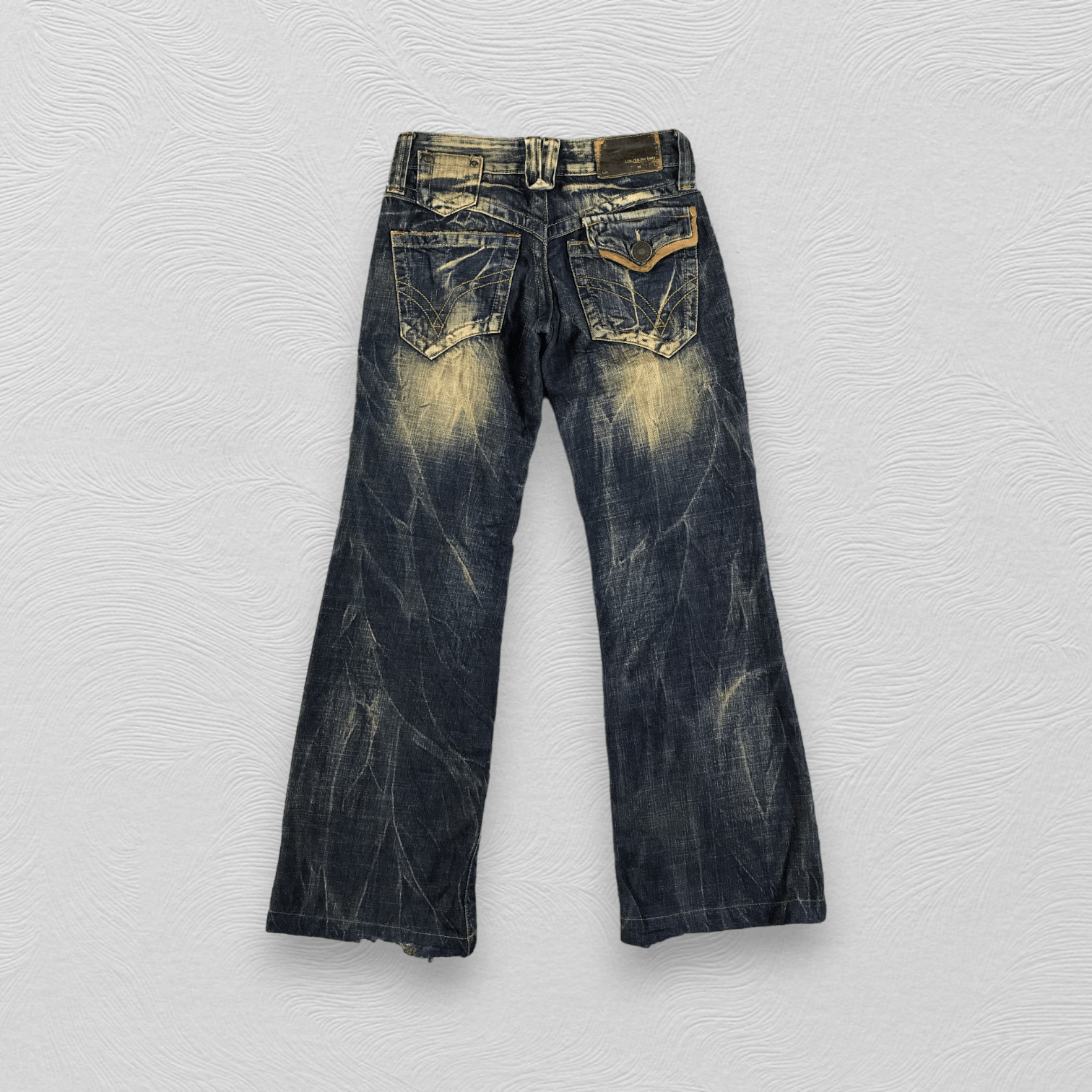 Japanese Brand Lolita Faded Flared Jeans KJ1931 Size 28" / US 6 / IT 42 - 2 Thumbnail