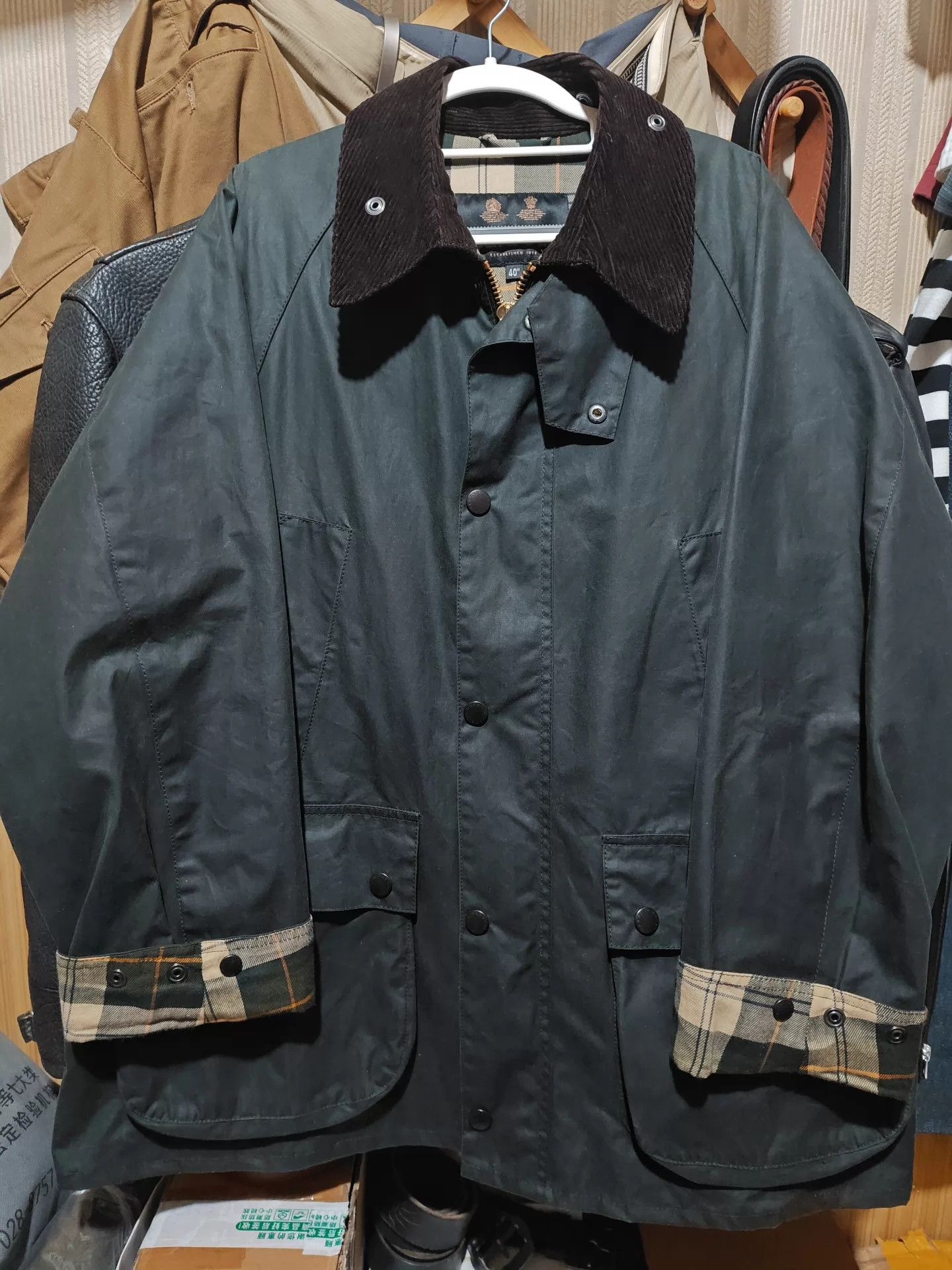 Barbour Barbour Bedale OS Japan Waxed Jacket 40 Sage Size US XXS / EU 40 - 1 Thumbnail