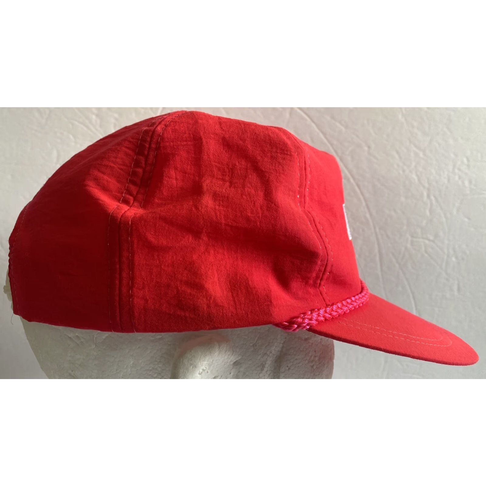 Vintage VINTAGE Dolly Madison Bakery SnapBack Hat Red 90s 80s Men One Size Red Hat Size ONE SIZE - 5 Thumbnail
