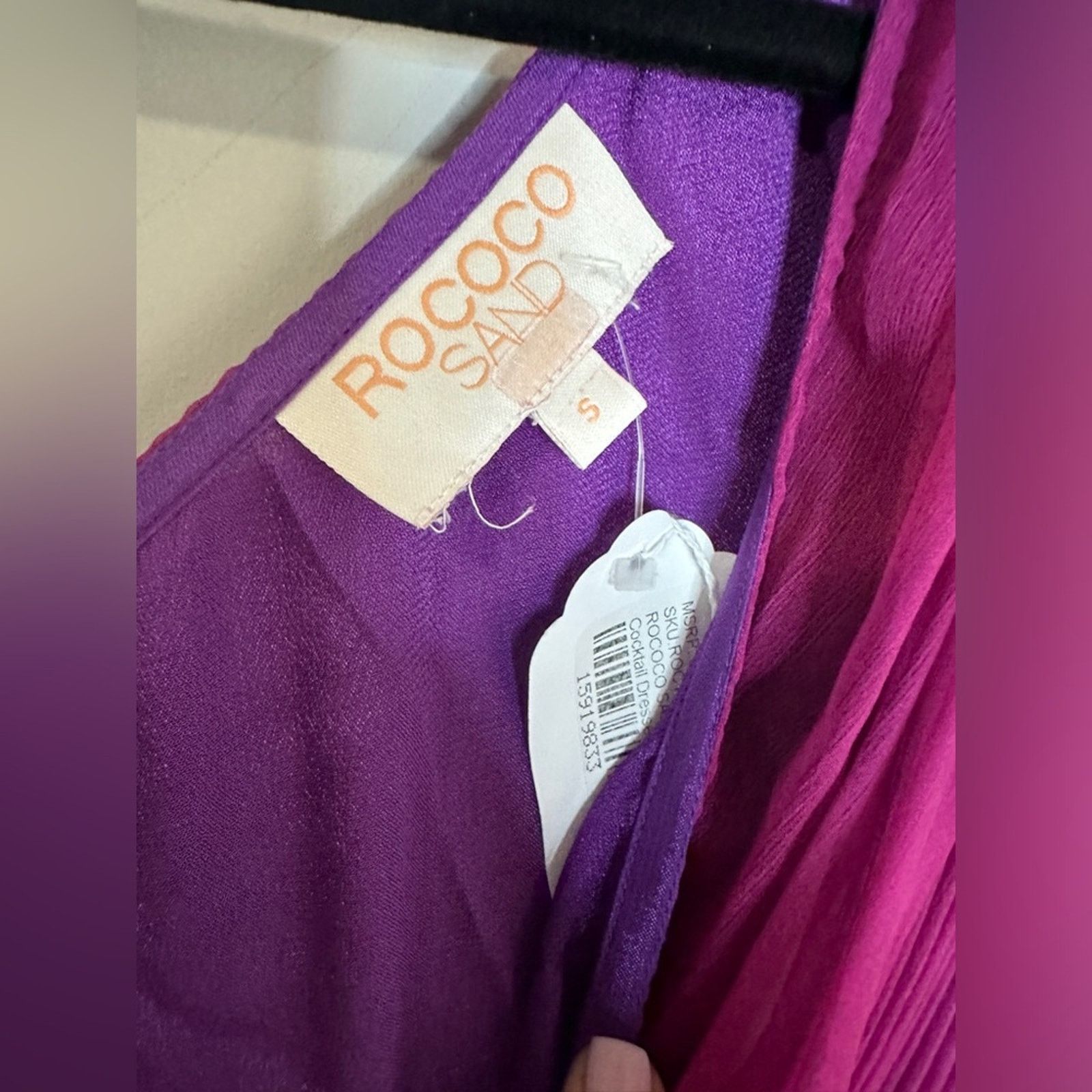 Rococo Sand Rococo Sand Size Small Pink & Purple Pleated Paige Long Gown Size S / US 4 / IT 40 - 9 Thumbnail
