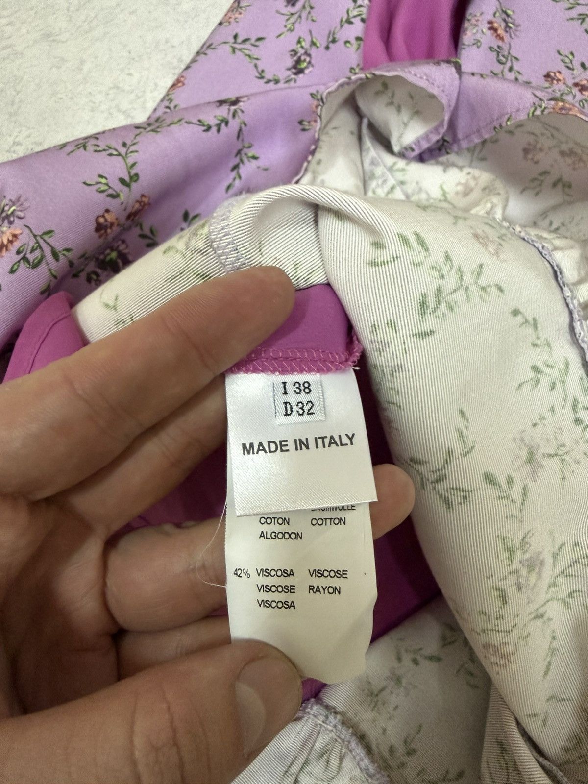 Blumarine Blugirl Blumarine Purple Sleeveless Floral Mini Dress Size XS / US 0-2 / IT 36-38 - 15 Thumbnail