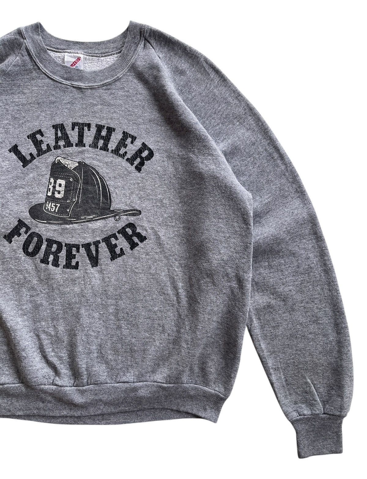 Vintage 80s Jerzees Crewneck Leather Forever Sweatshirt Size US XL / EU 56 / 4 - 5 Thumbnail