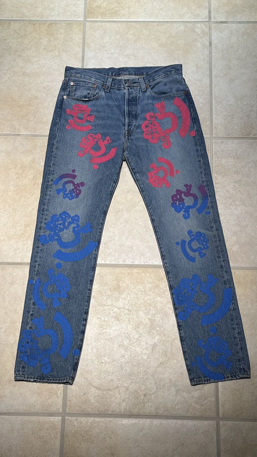 DENIM TEARS Denim Tears x Bstroy Blue Jeans Size US 32 / EU 48 - 1 Thumbnail