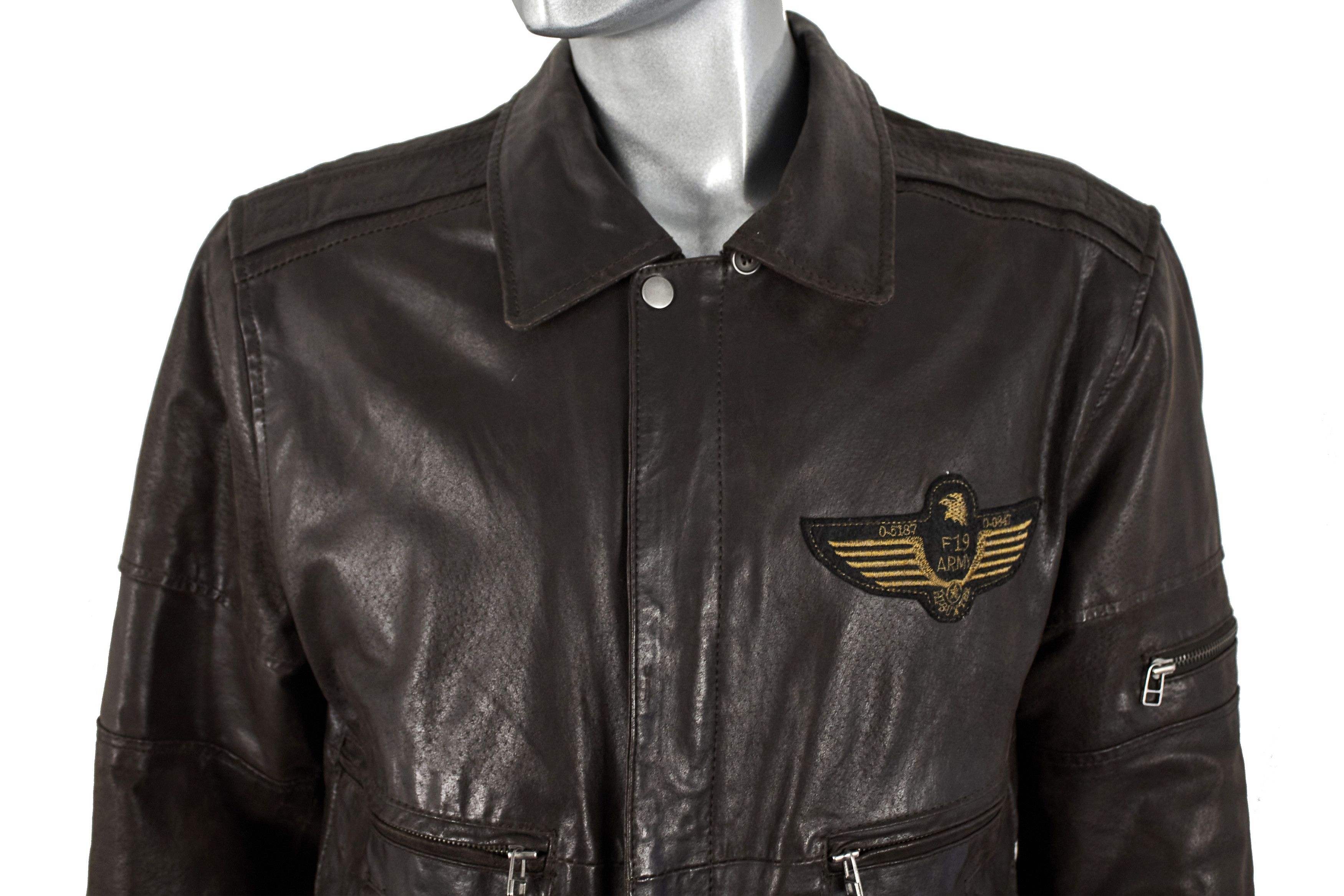 Vintage Vintage 90s men's flight A2 leather bomber jacket Size US M / EU 48-50 / 2 - 8 Thumbnail