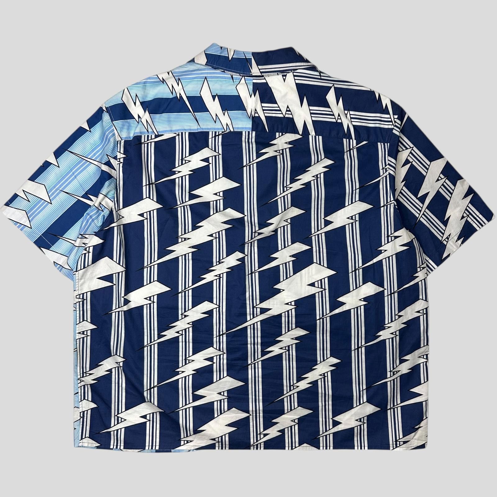 Neil Barrett Neil Barrett 2023 Boxy Cuban Split Lightning Bolt Shirt - XL Size US XL / EU 56 / 4 - 2 Thumbnail