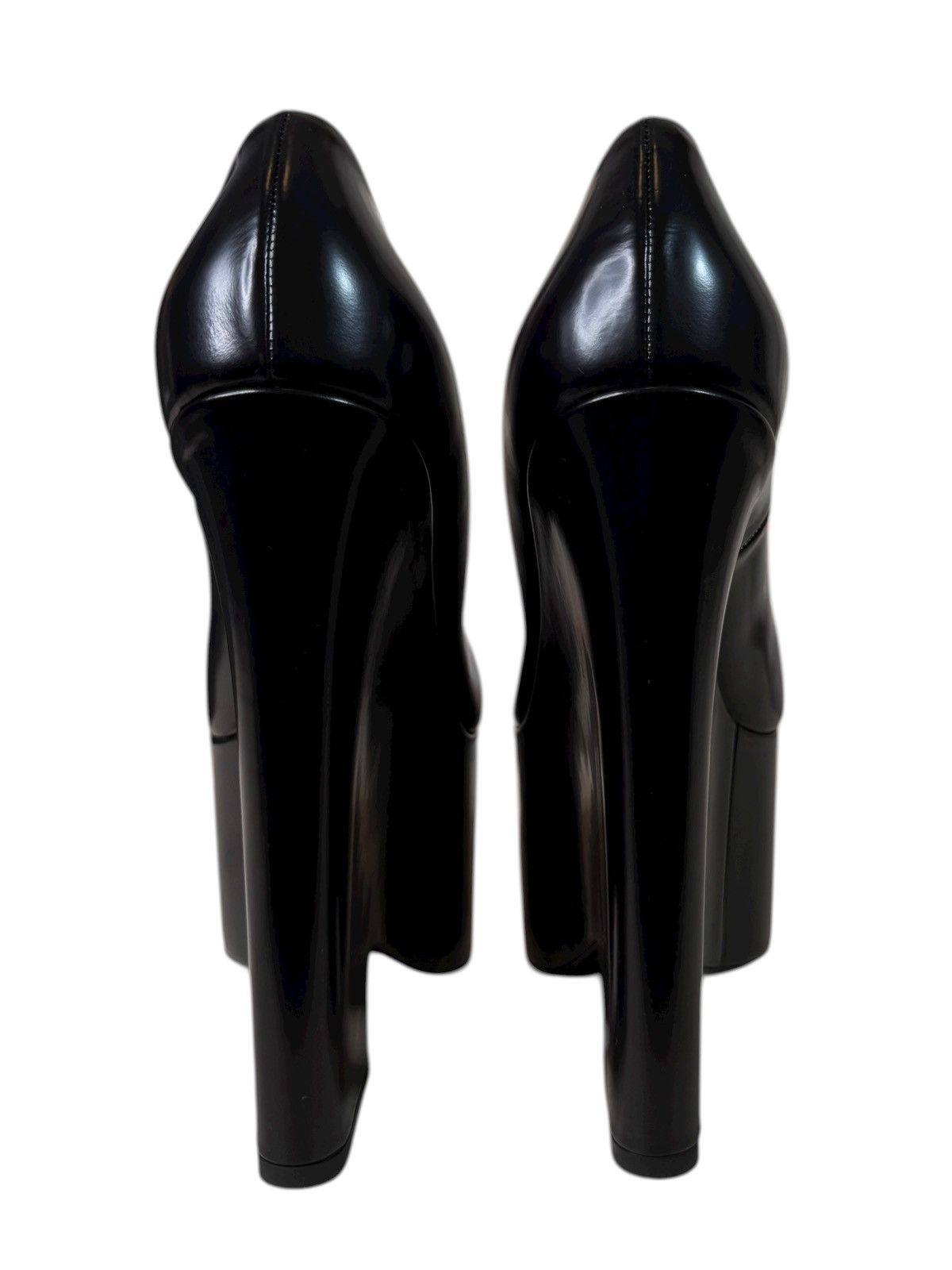 Versace Versace Black Patent Leather Platform Heels Size US 10 / IT 40 - 6 Thumbnail