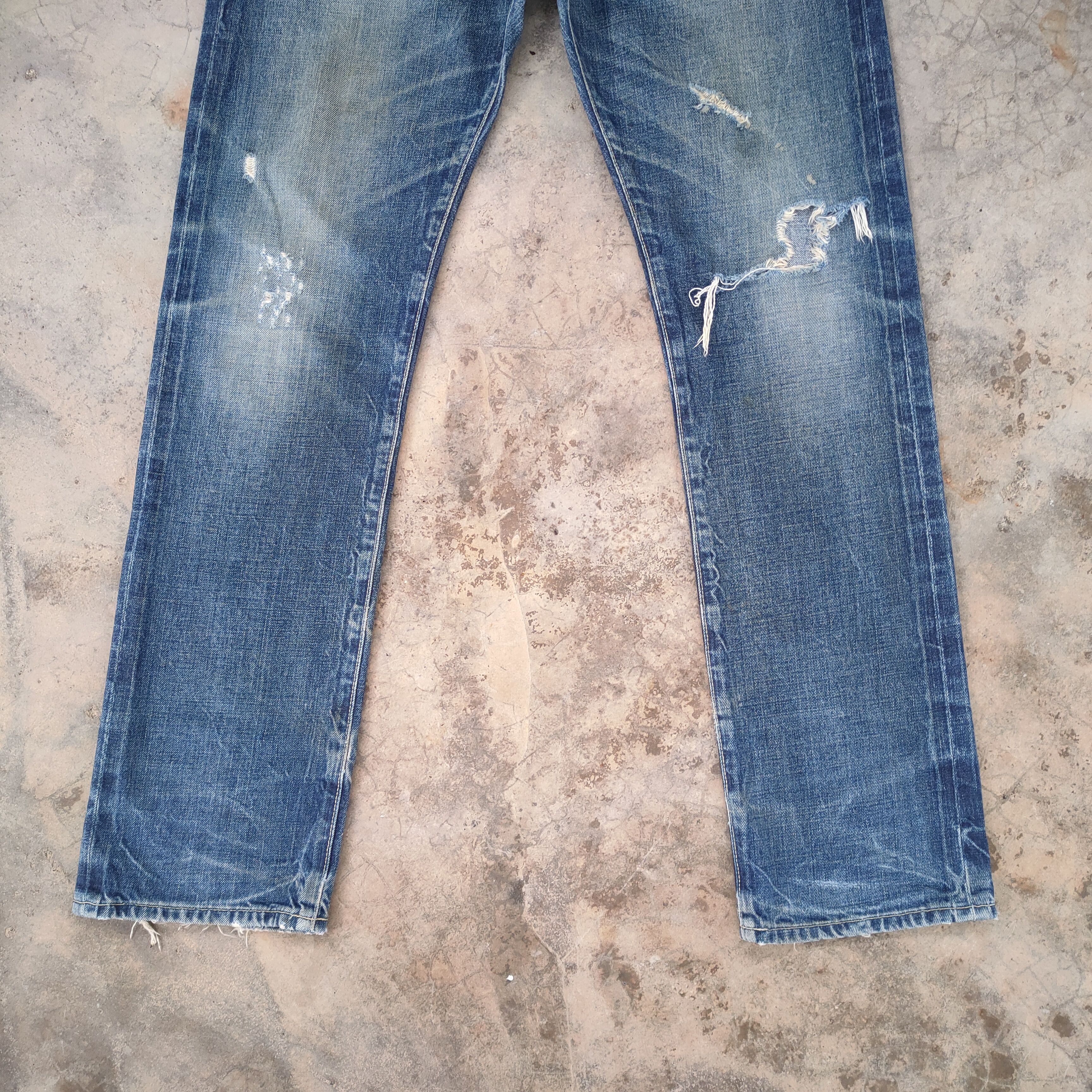 Abercrombie & Fitch VINTAGE ABERCROMBIE SELVEDGE DISTRESSED FADED JEANS PANTS Size US 33 - 5 Thumbnail