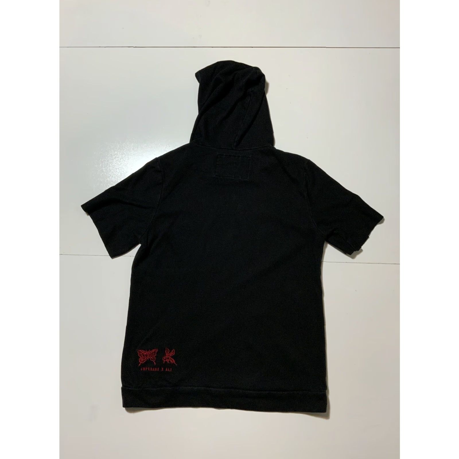 Vintage VINTAGE Superare X Muhammad Ali Fly Like Butterfly Sting Like Bee S/S Pullover Hoodie M Men Black Size US M / EU 48-50 / 2 - 2 Thumbnail