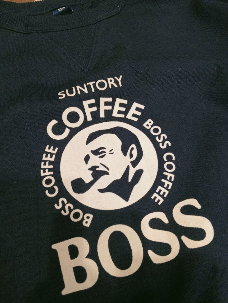 Japanese Brand VINTAGE SUNTORY BOSS COFFEE BIG LOGO SWEATSHIRT Size US L / EU 52-54 / 3 - 3 Thumbnail