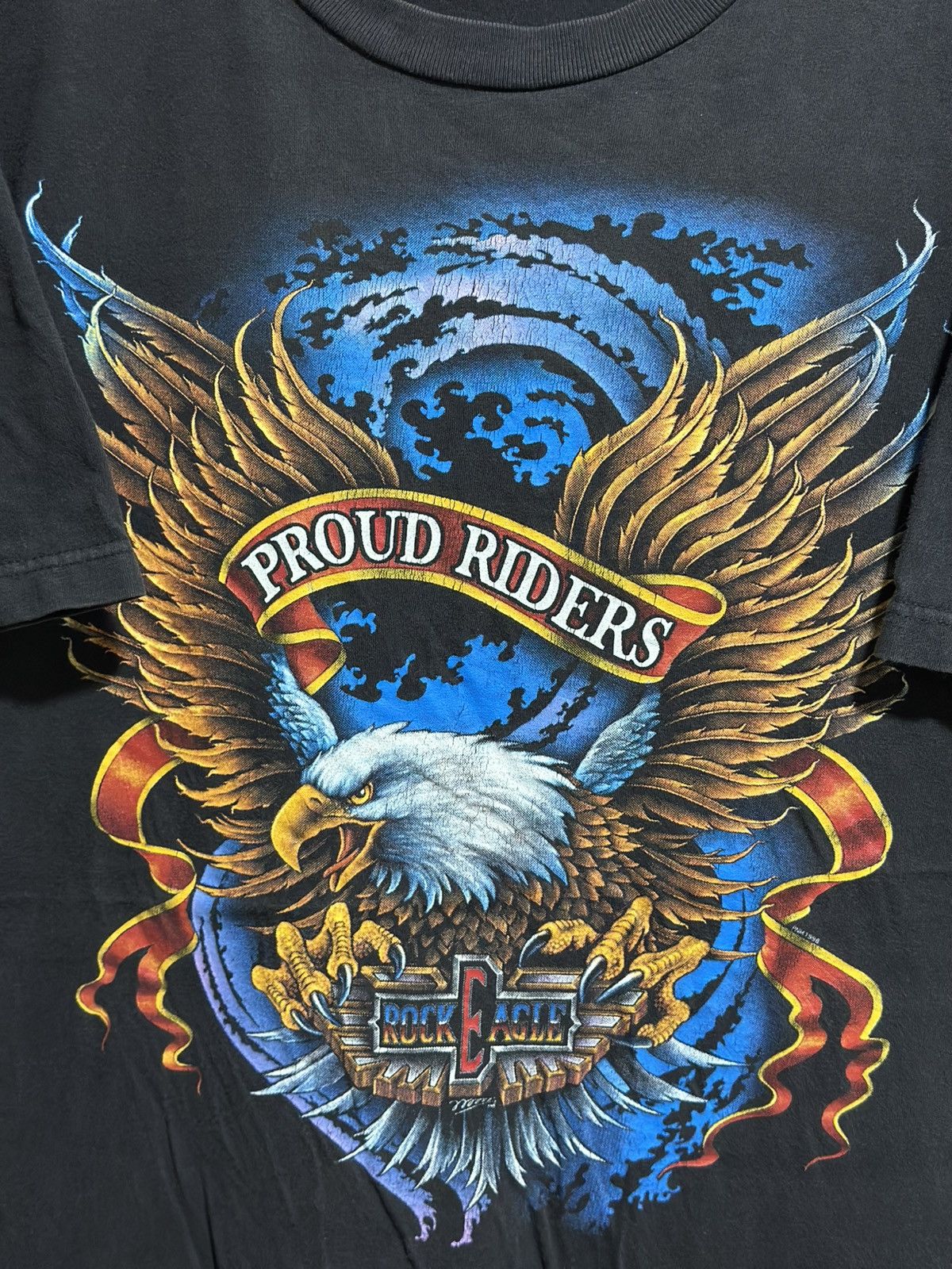 Vintage × West Coast Choppers Vintage Rock Eagle Proud Rider Biker Faded Tee Size US L / EU 52-54 / 3 - 2 Thumbnail