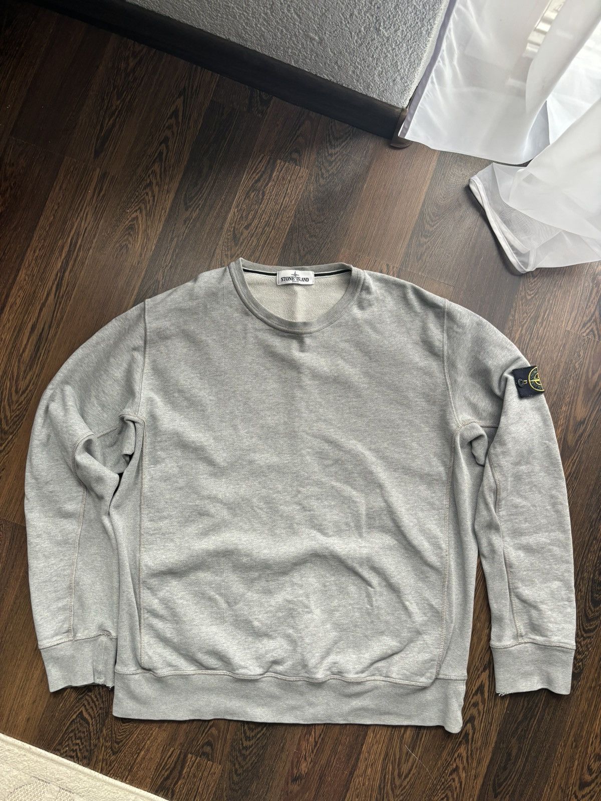 Image of Stone Island Grey Crewneck, Men's (Size XL)