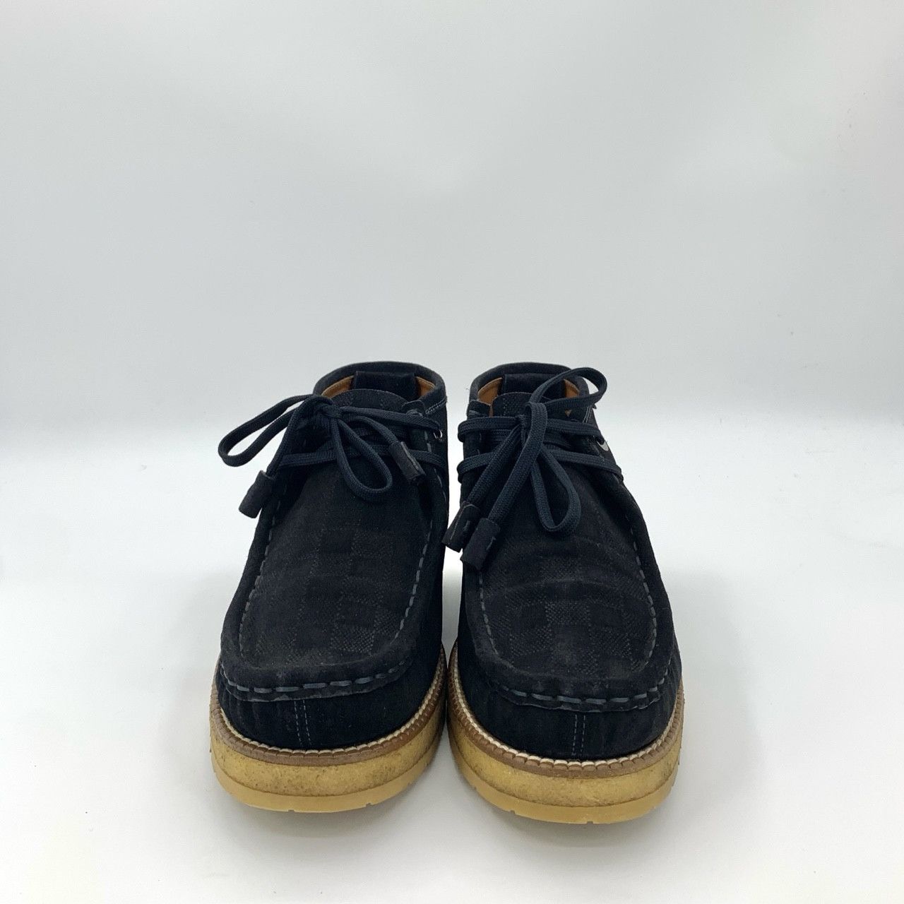 Louis Vuitton Louis Vuitton Checkerboard Black Lace-Up High-Top Sneakers Size US 10 / EU 43 - 3 Thumbnail
