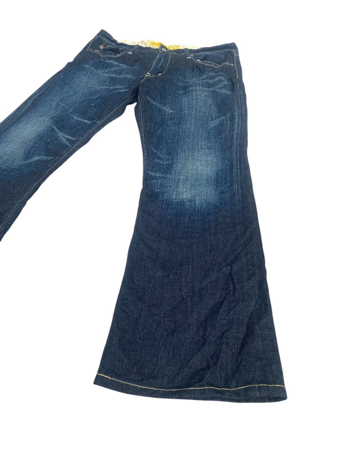 Japanese Brand × Vintage Flare Jeans Back Number Honeycomp Size US 36 / EU 52 - 2 Thumbnail