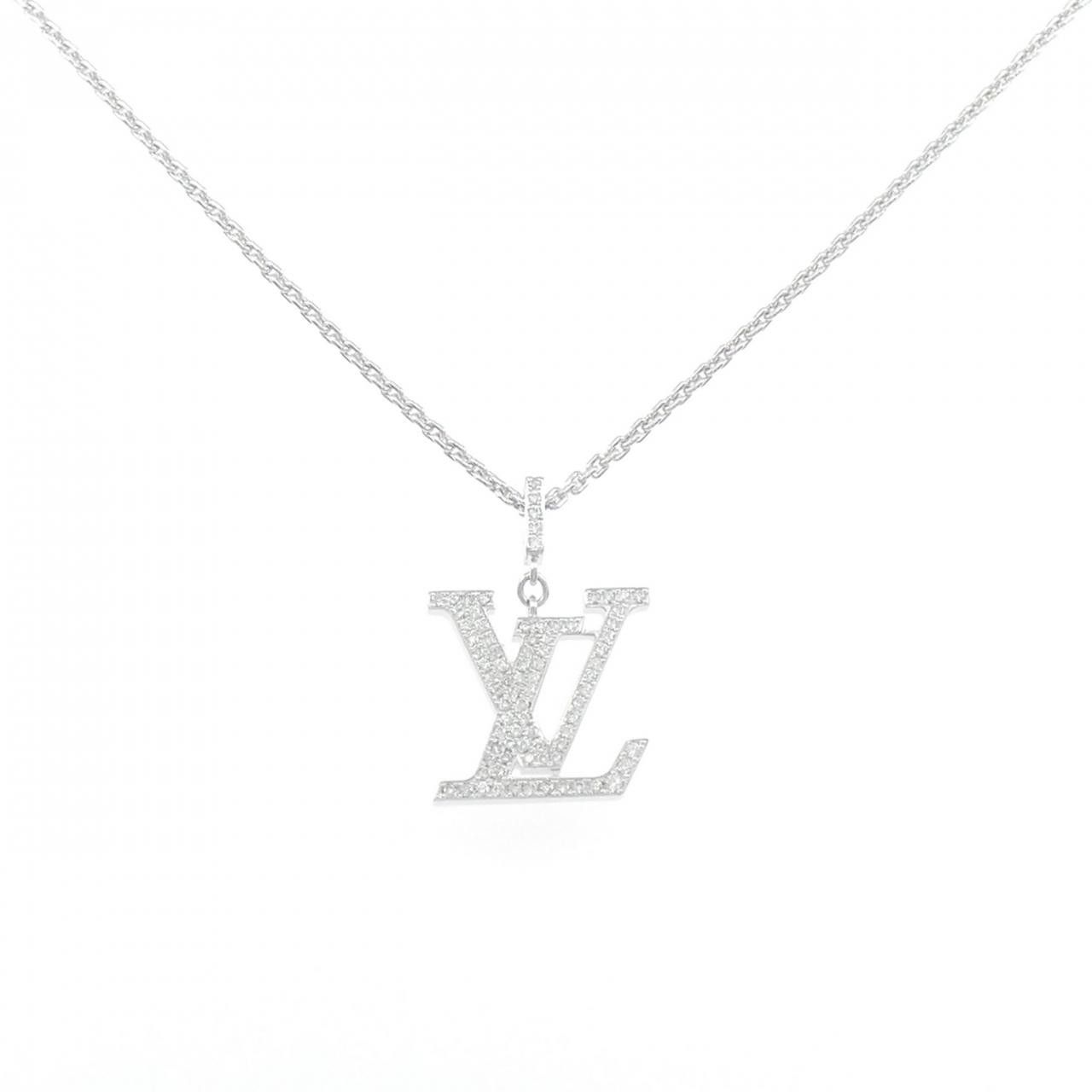 Louis Vuitton Louis Vuitton Louis Vuitton Pendant LV GM Au750 Necklace Metal Necklace Q93670 DUTY FREE for USA Size ONE SIZE - 1 Thumbnail