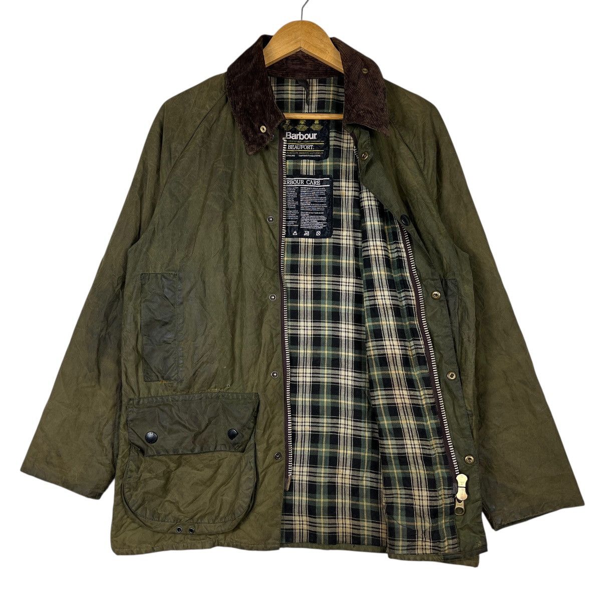 Barbour 🔥 VINTAGE BARBOUR BEAUFORT WAXED JACKET MADE IN ENGLAND Size US M / EU 48-50 / 2 - 2 Thumbnail