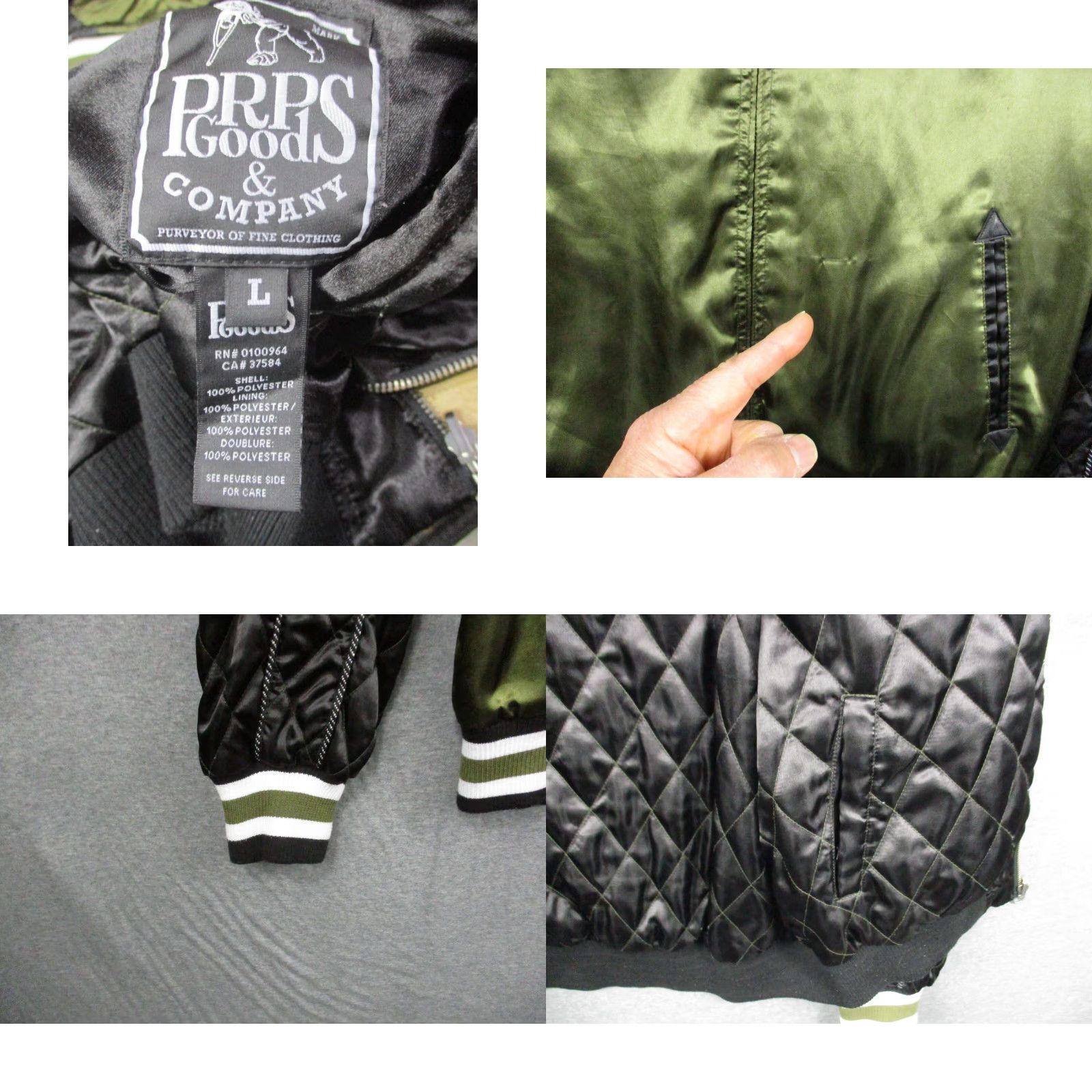 Prps PRPS Tiger Bomber Jacket Large Mens Aviator Varsity Embroidered Quilted Jacket Size US L / EU 52-54 / 3 - 8 Thumbnail