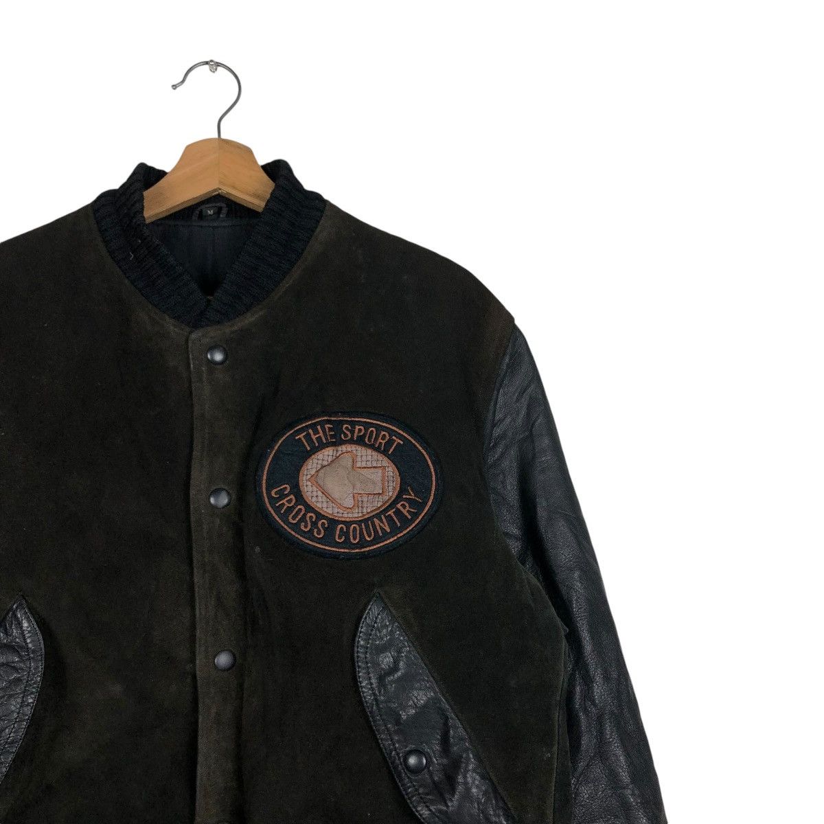 Japanese Brand 🔥VINTAGE BOMBER JACKET LEATHER CROSS COUNTRY ISSEY MIYAKE Size US M / EU 48-50 / 2 - 8 Thumbnail