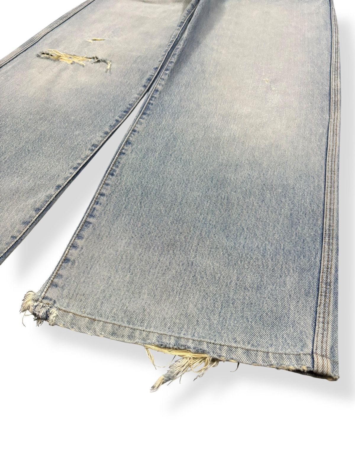 Wrangler Vintage Wrangler Light Blue Wash Baggy Distressed Jeans Size US 32 / EU 48 - 7 Thumbnail