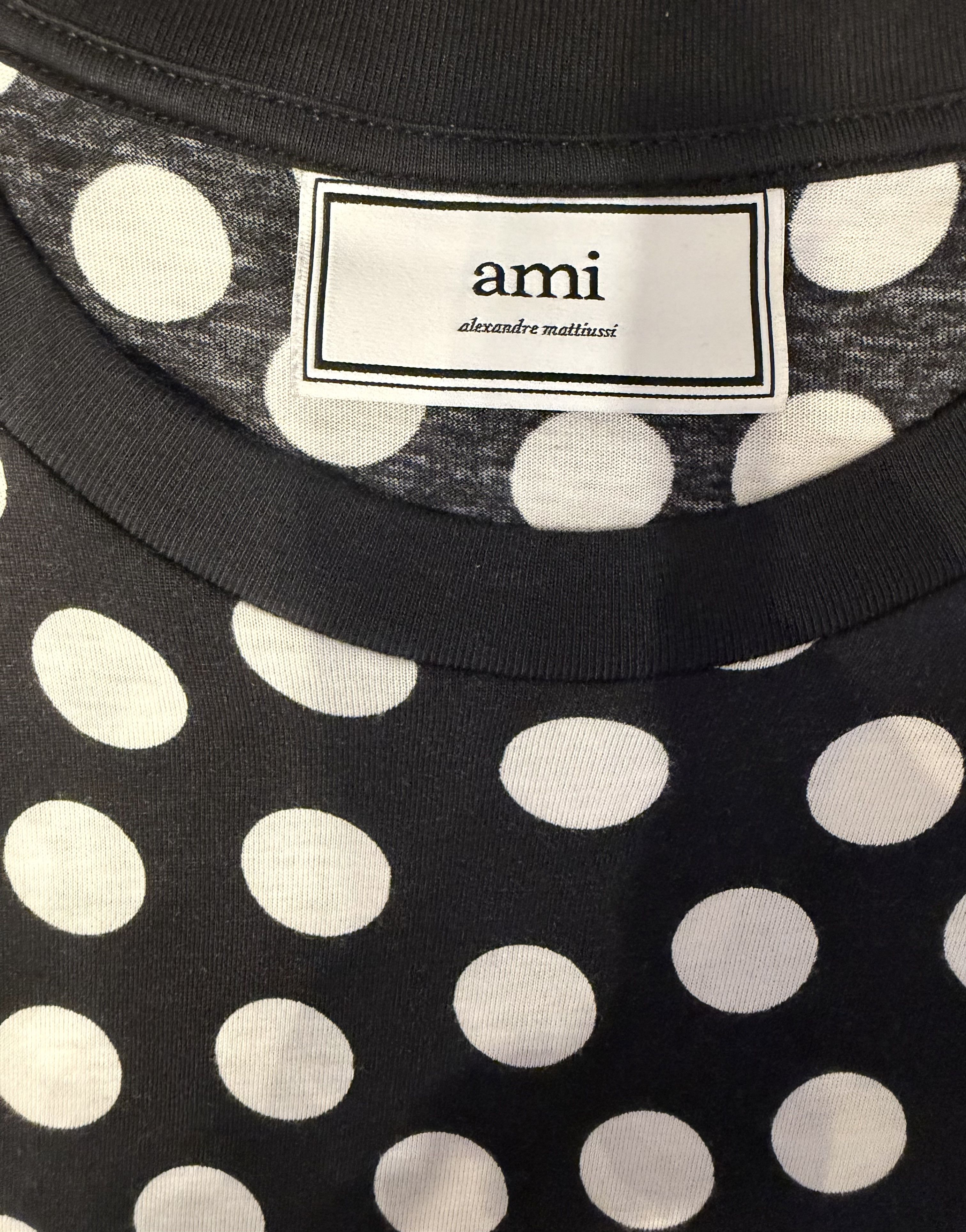 AMI AMI Paris Alexandre Mattiussi - Polka Dot Navy T-Shirt Size US M / EU 48-50 / 2 - 3 Thumbnail