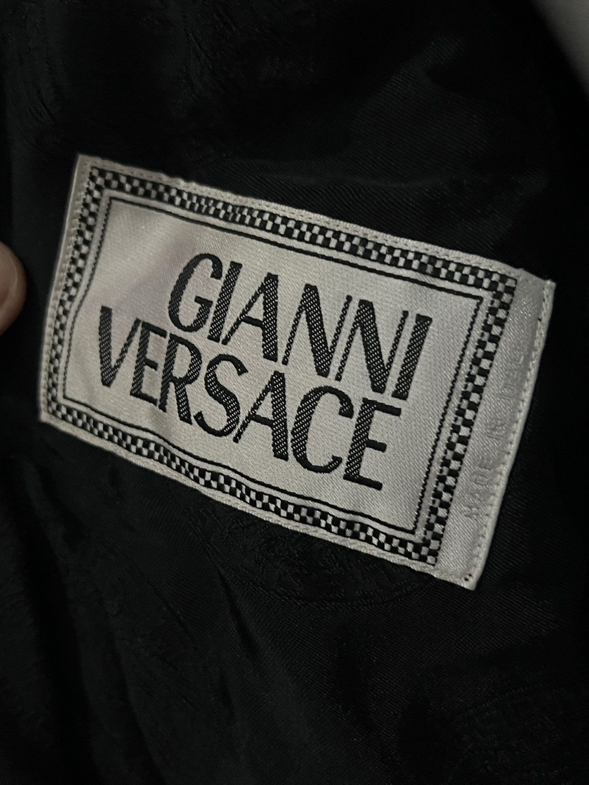 Versace Gianni Versace Silver Leather Biker Jacket Size US L / EU 52-54 / 3 - 9 Thumbnail