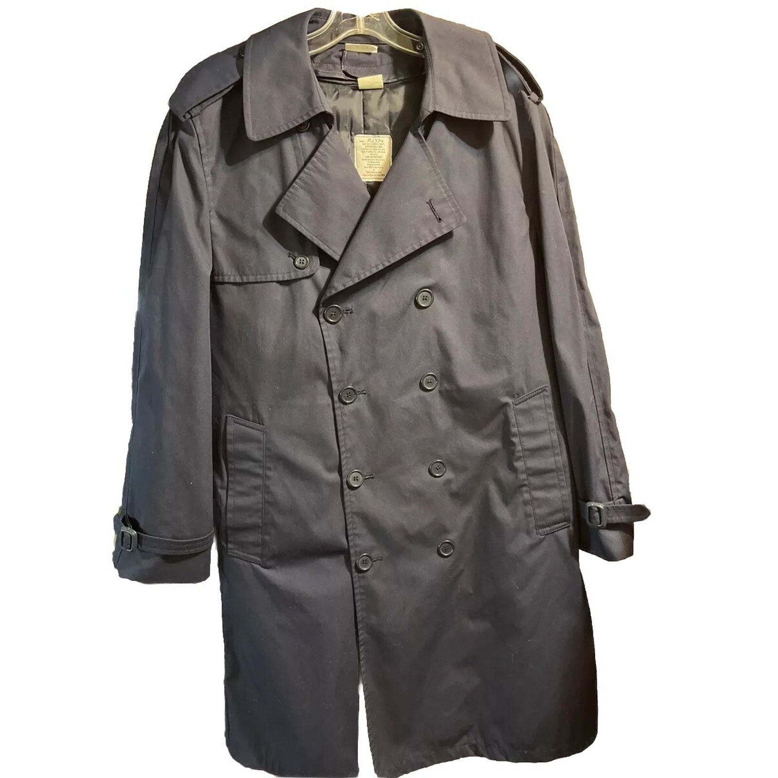 Other US Military Vintage Men’s 42R Navy 8 Button LS Trenchcoat Size US XXL / EU 58 / 5 - 1 Thumbnail