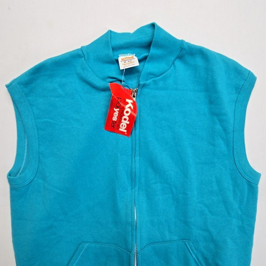 Vintage Vintage Sportswear Zip Vest Blue Sleeveless M Sweatshirt Size US M / EU 48-50 / 2 - 3 Thumbnail