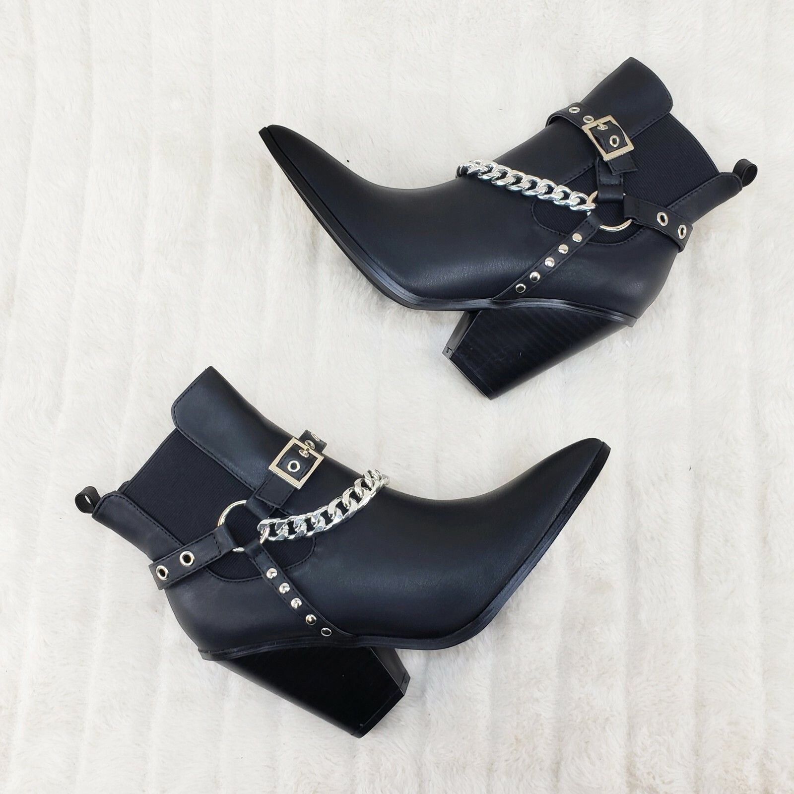 Other Dimitri Western Chain Strap Cowboy / Cowgirl Pull Ankle Boot Size US 11 / IT 41 - 2 Thumbnail