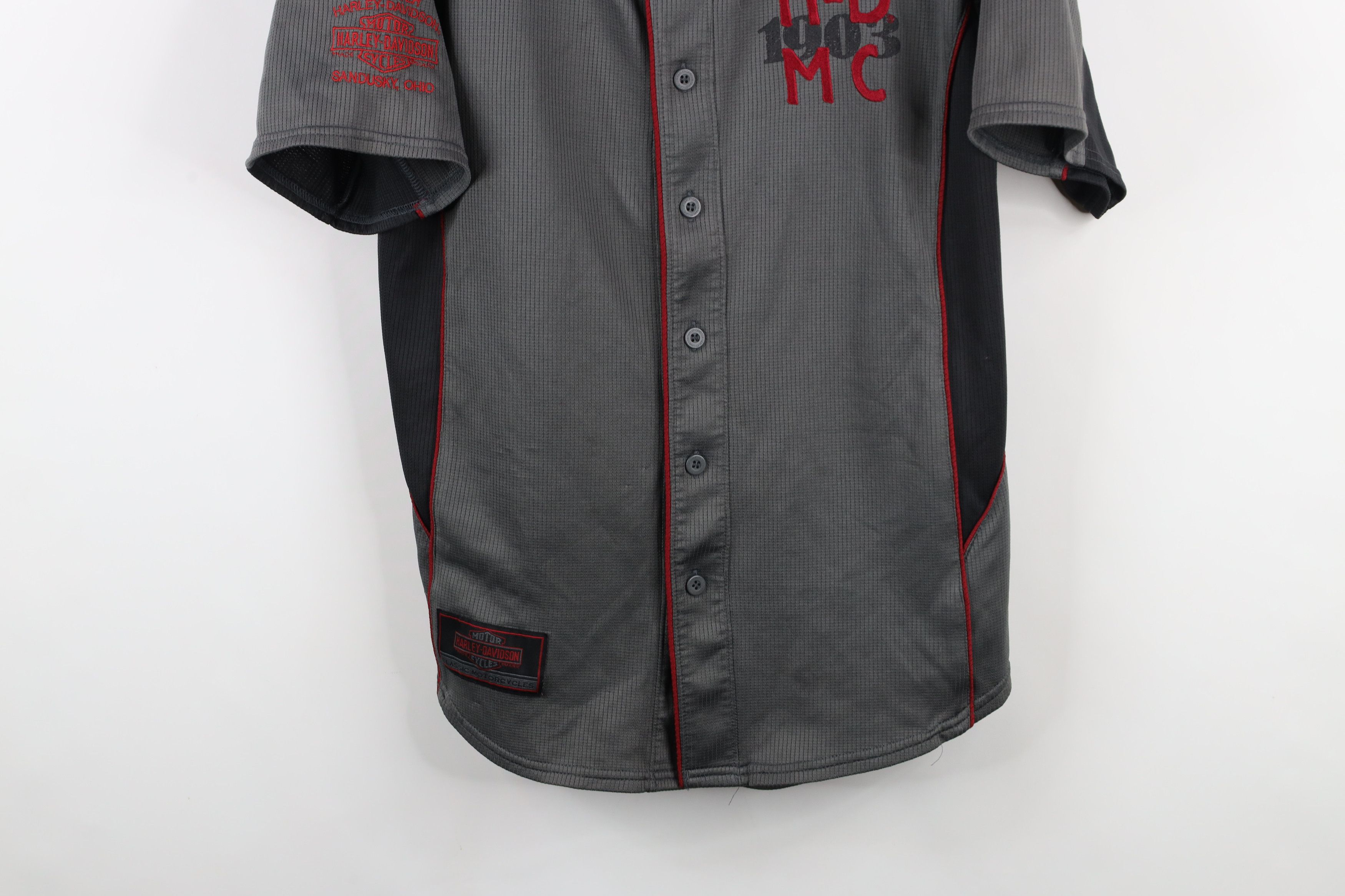Harley Davidson × Vintage Vintage Y2K Harley Davidson Short Sleeve Baseball Jersey Size US M / EU 48-50 / 2 - 3 Thumbnail