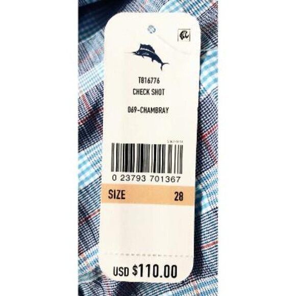 Tommy Bahama Tommy Bahama Mens Blue Checked Pockets Lightweight Long Golf Size US 28 / EU 44 - 5 Thumbnail