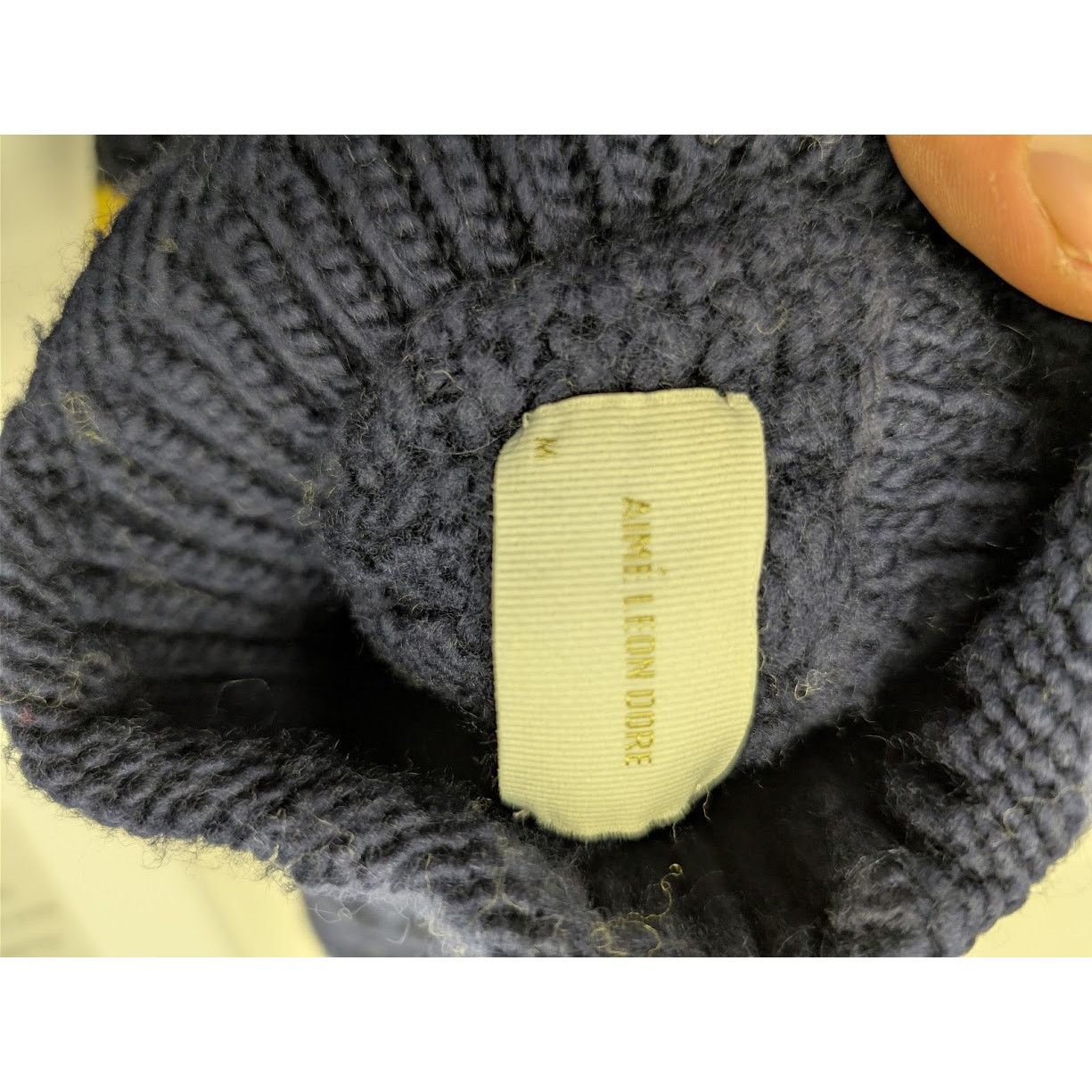 Aime Leon Dore o1rshd1 Aran Cable Mockneck Sweater in Navy Size US M / EU 48-50 / 2 - 17 Thumbnail
