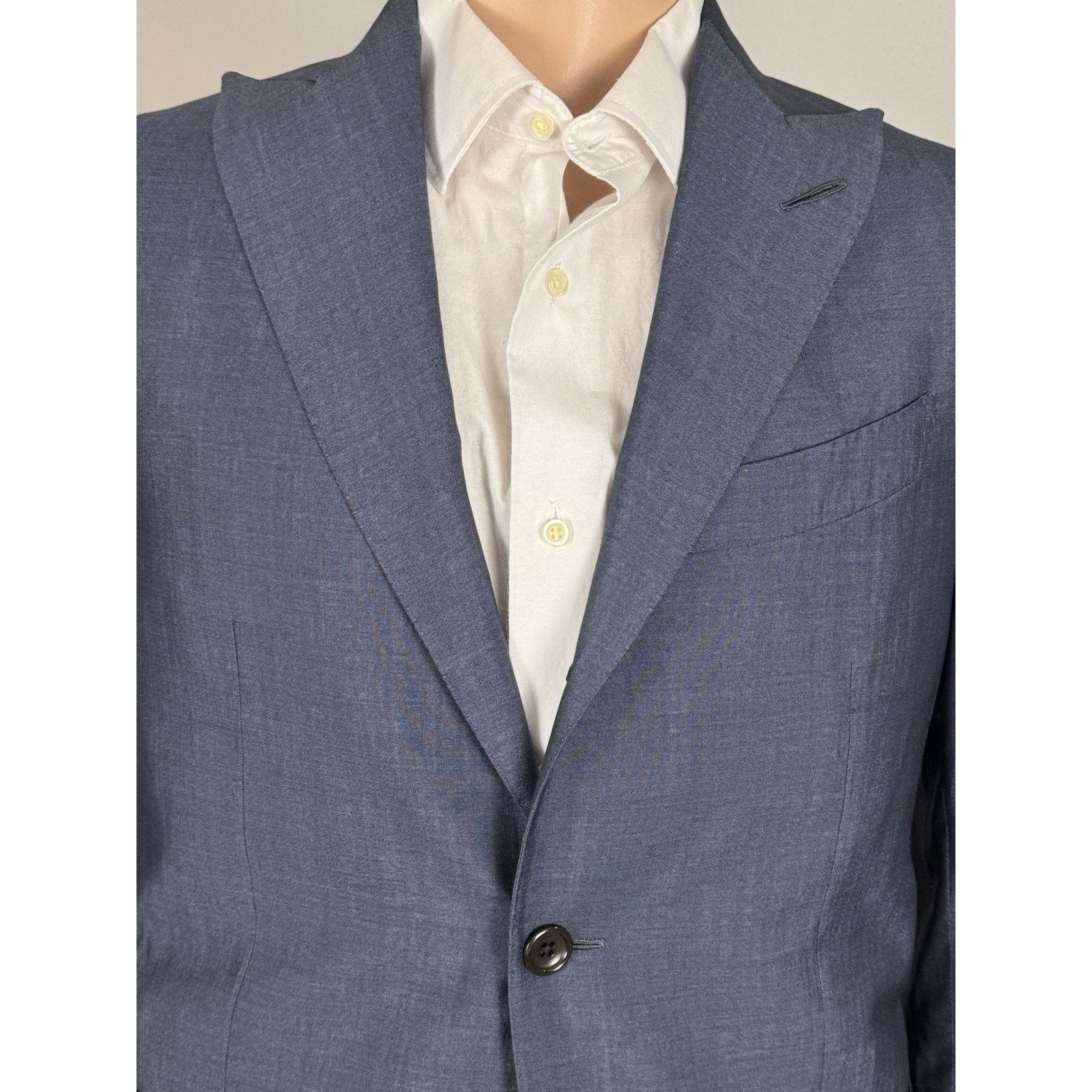 Tom Ford Tom Ford Wool Silk Sport Jacket Blue Peak Lapel 48 IT/ 38 US Size 38S - 2 Thumbnail