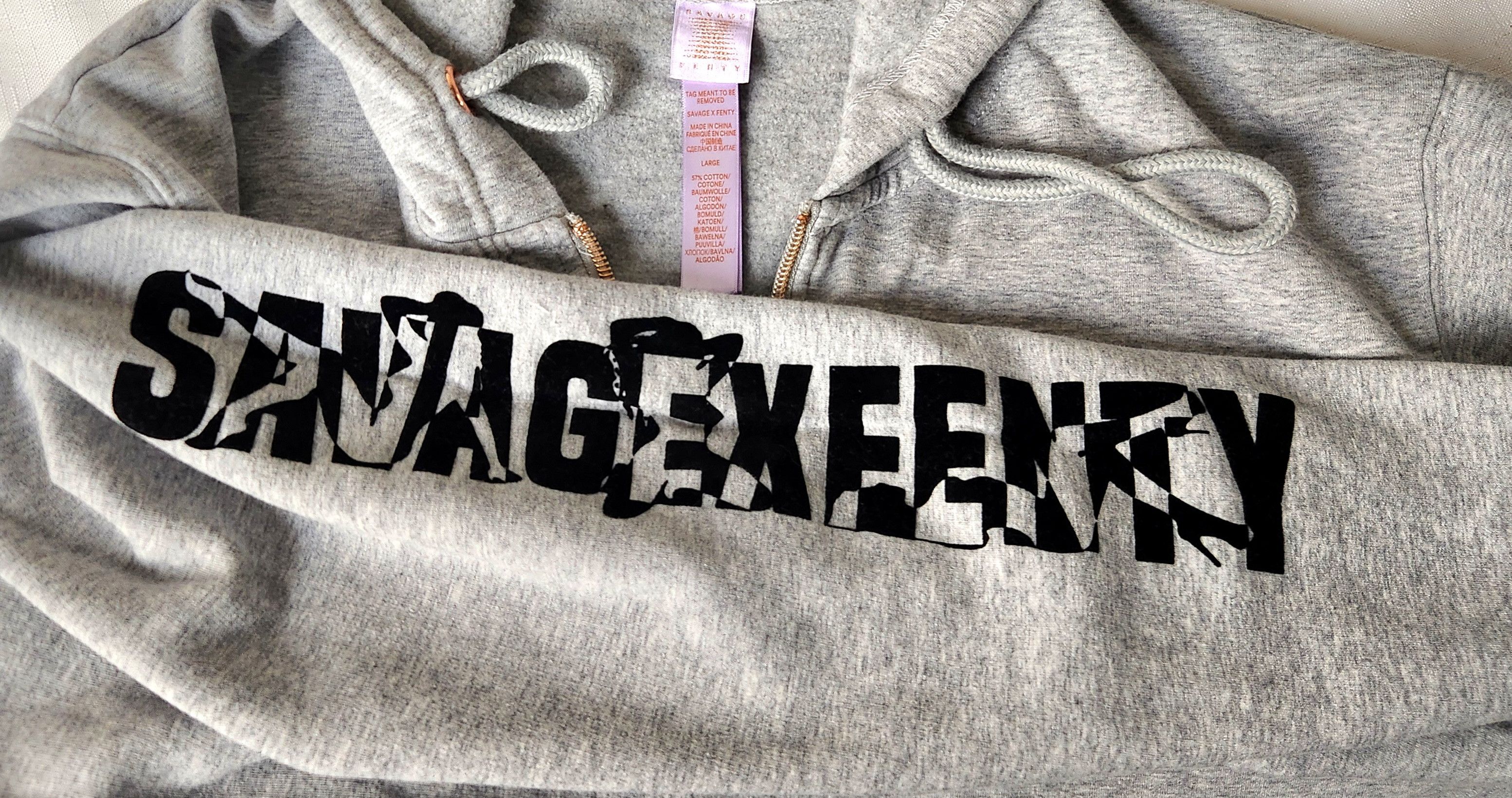 Fenty × Rihanna Savage X Fenty Jumpsuit Women SZ Large Gray Hooded Forever Size 32" / US 10 / IT 46 - 9 Thumbnail