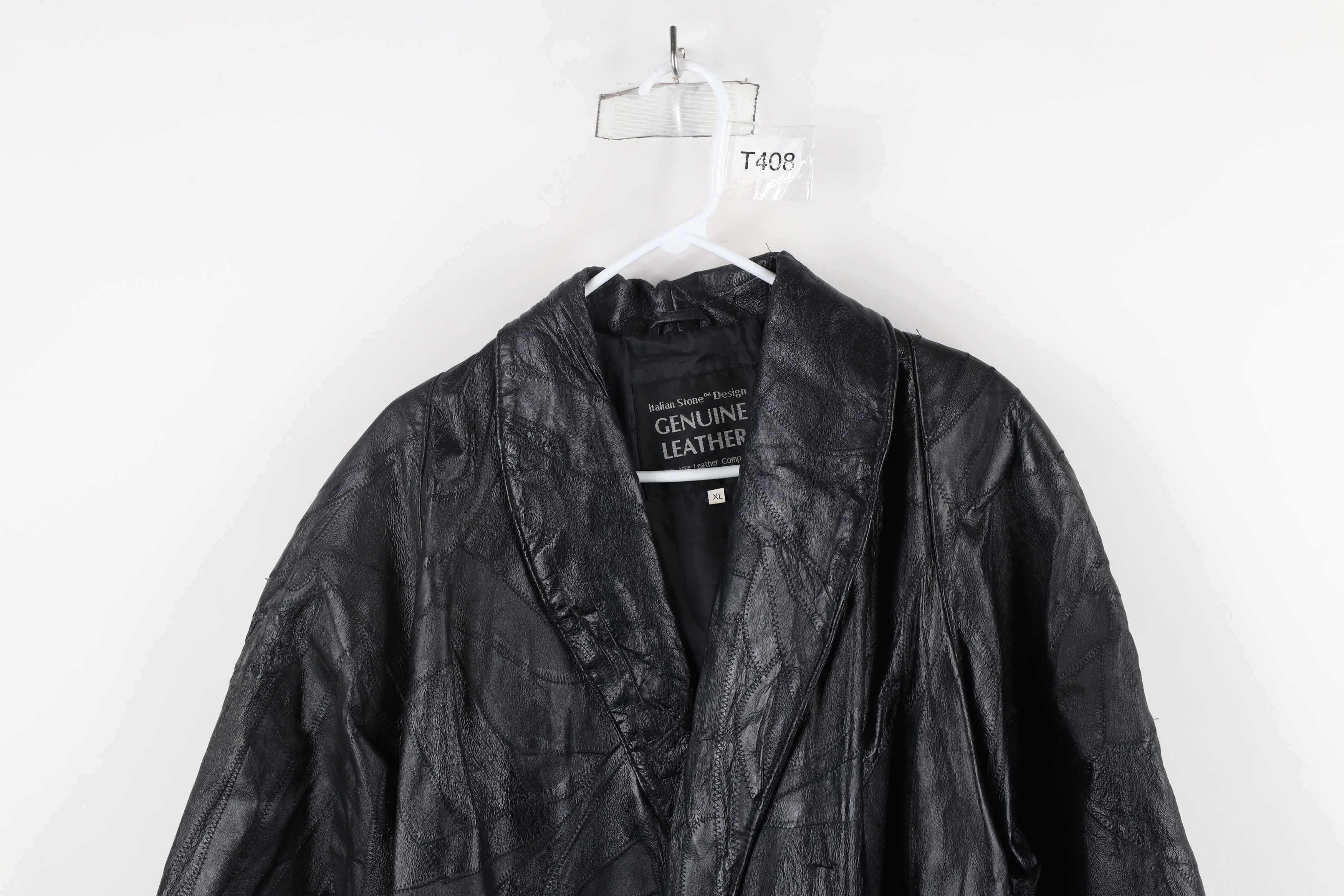 Vintage Vintage 90s Streetwear Belted Leather Trench Coat Jacket Size XL / US 12-14 / IT 48-50 - 2 Thumbnail
