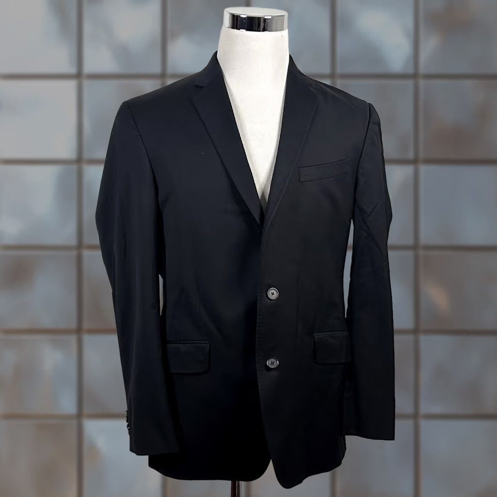 Ted Baker Ted Baker London 42R Endurance Jones Sport Coat Wool Black Two Button Vented Jacket Regular Notch Lapel Mens Sport Coat Size US XS / EU 42 / 0 - 1 Thumbnail
