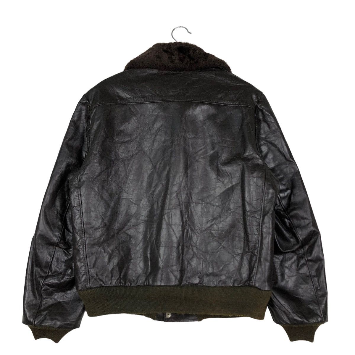 Vintage 🔥VTG 80’s GENUINE LEATHER JACKET SEARS USA MINK FUR COLLAR Size US M / EU 48-50 / 2 - 10 Thumbnail