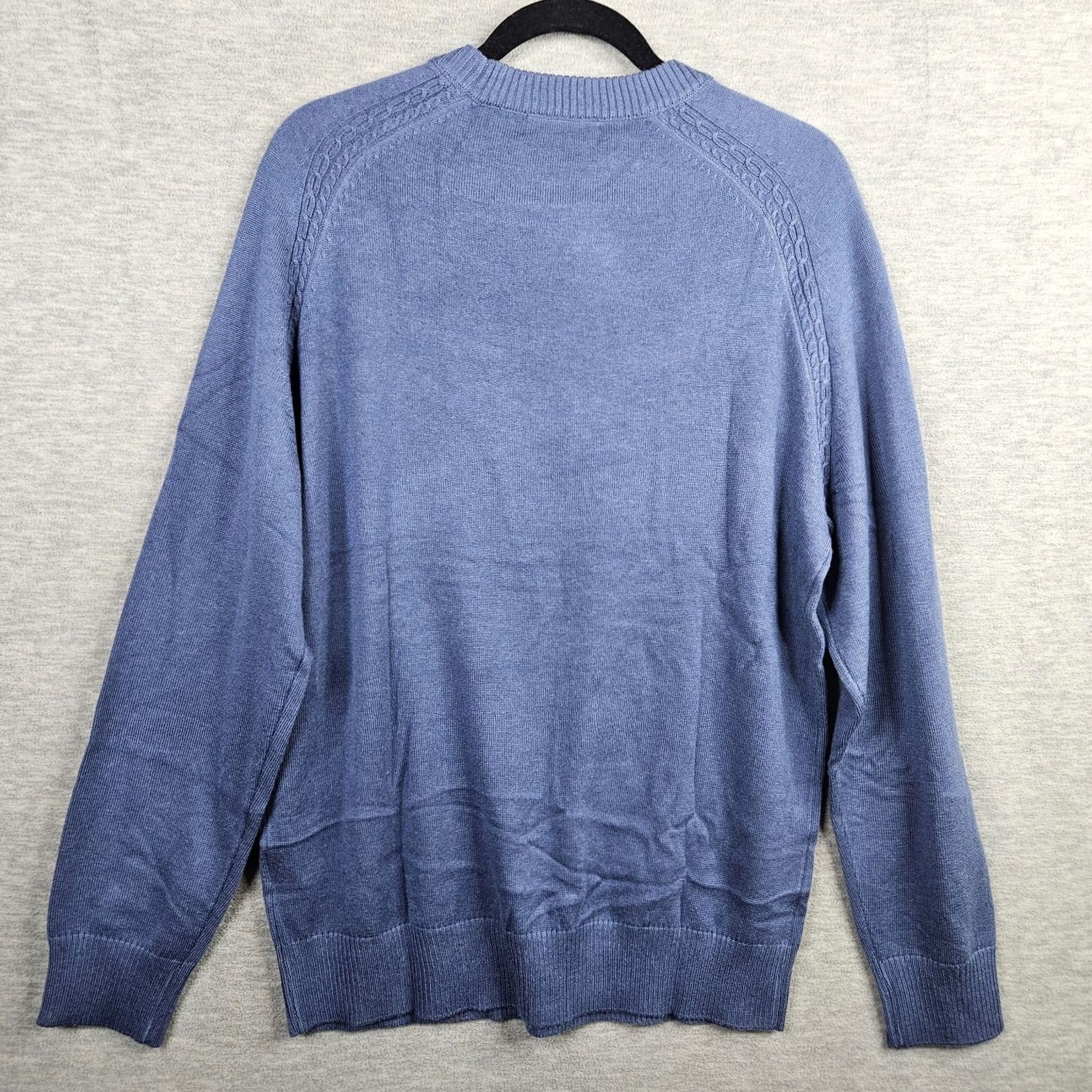 Vintage PAUL JONES Men Blue Crew Neck Pullover Cardigan Size M New Sweater Regular Knit Long Sleeve Casual Vintage: No Size US M / EU 48-50 / 2 - 2 Thumbnail