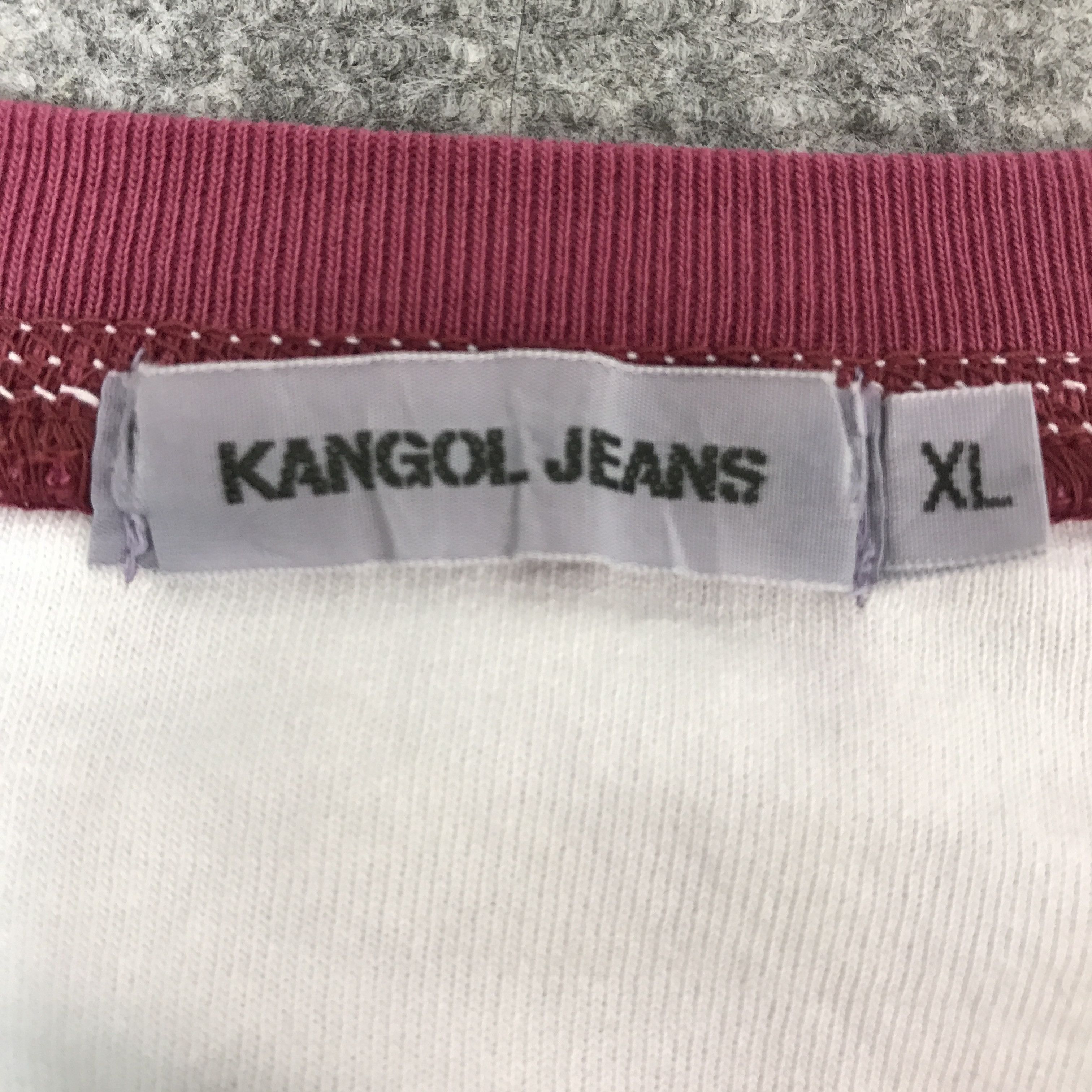 Japanese Brand × Kangol KANGOL JEANS STRIPED LOGO DESIGN DOUBLE TSHIRTS Size US XL / EU 56 / 4 - 10 Thumbnail