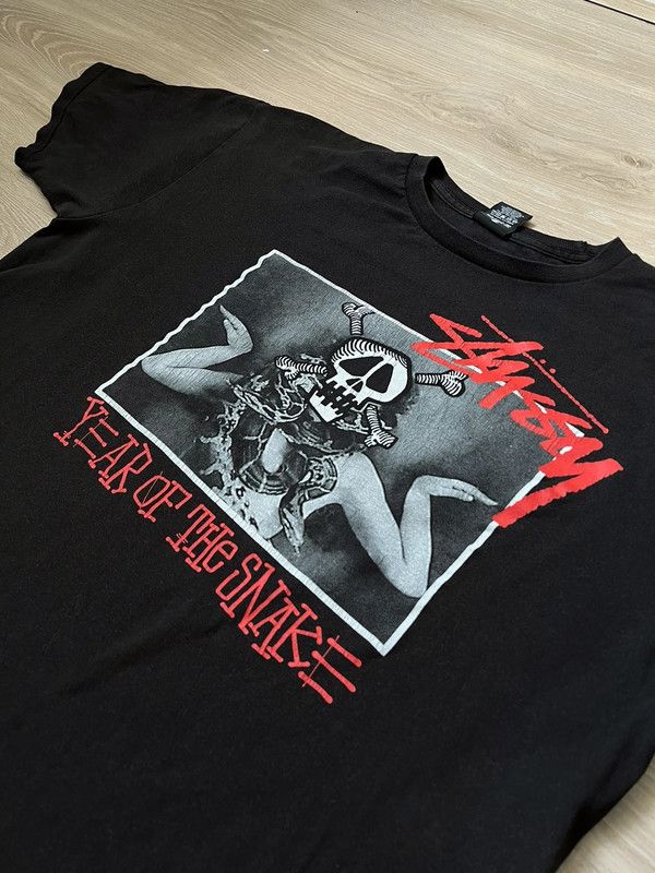 image of Stussy 2013 Year Of The Snake Taipei Exclusive T-Shirt in Black, Men's (Size Large)