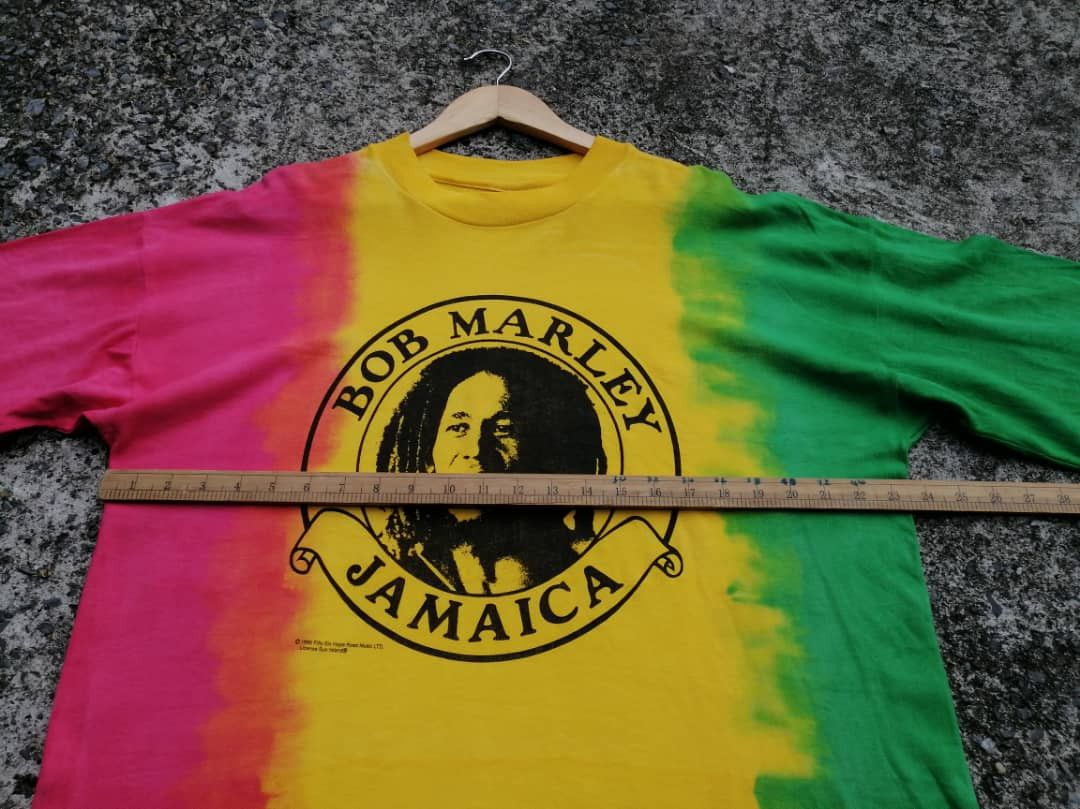 Bob Marley × Vintage Vintage 90s Bob Marley Jamaica Tie Dye Tee Size US L / EU 52-54 / 3 - 5 Thumbnail