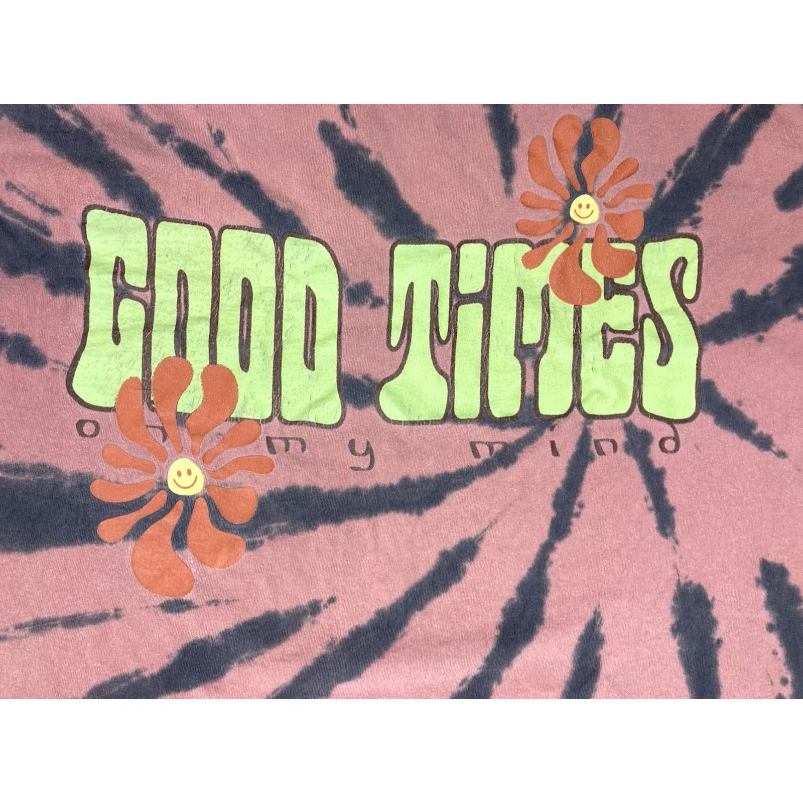 Urban Outfitters VINTAGE Urban Outfitters Good Times On My Mind Graphic T-shirt Women One Size Tie Dye Shirt Adult White or Red? Size ONE SIZE - 2 Thumbnail