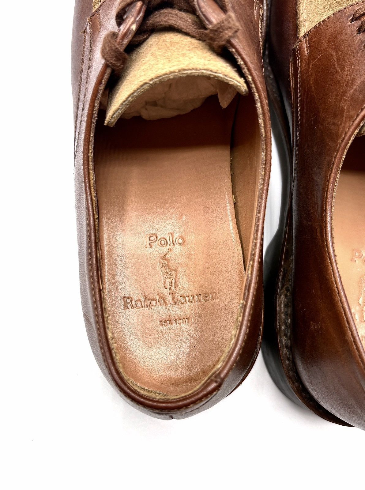Polo Ralph Lauren Polo Ralph Lauren Two-Tone Split Toe Derby Shoes Size US 9.5 / EU 42-43 - 12 Thumbnail