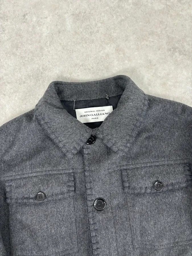 John Galliano 2010s John Galliano Grey Wool Classy Cargo Jacket Size US M / EU 48-50 / 2 - 4 Thumbnail